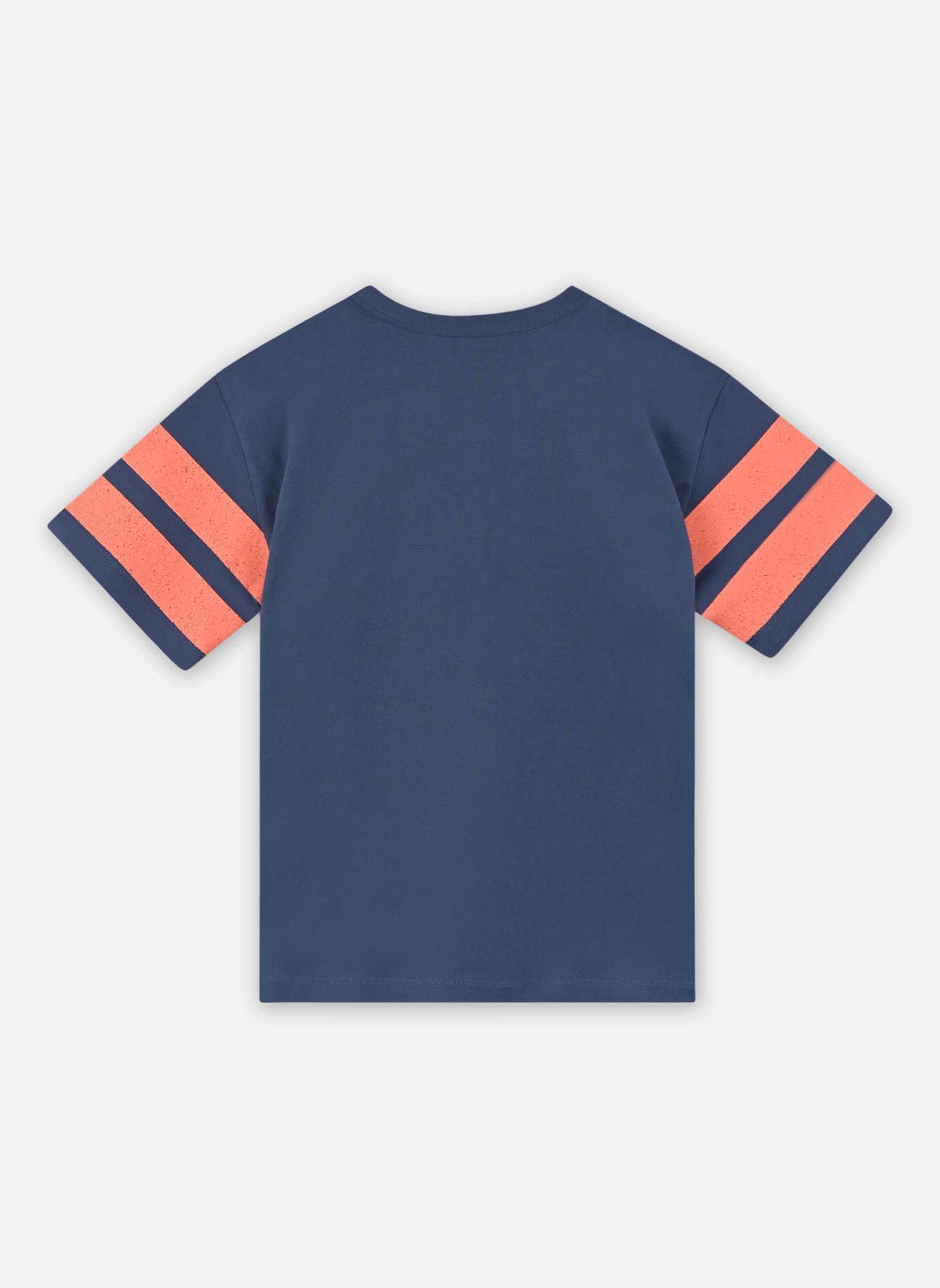 Kurzarm-T-Shirts Stripes Logo Tee blau Tinycottons Kurzarm-T-Shirts Stripes Logo Tee blau LIGHT NAVY