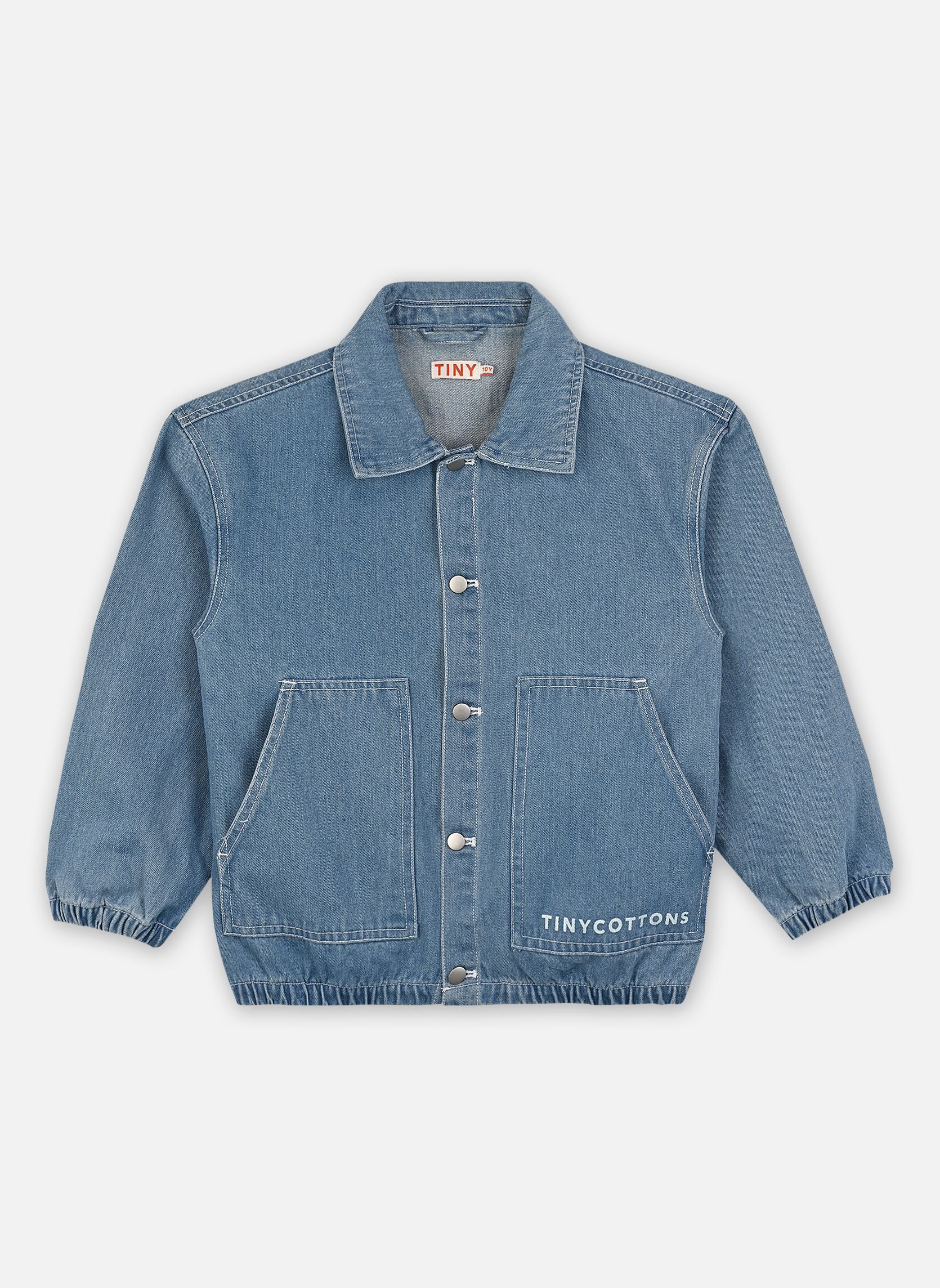 Jacken Graphic Denim Jacket blau Tinycottons Jacken Graphic Denim Jacket blau Light Blue Denim