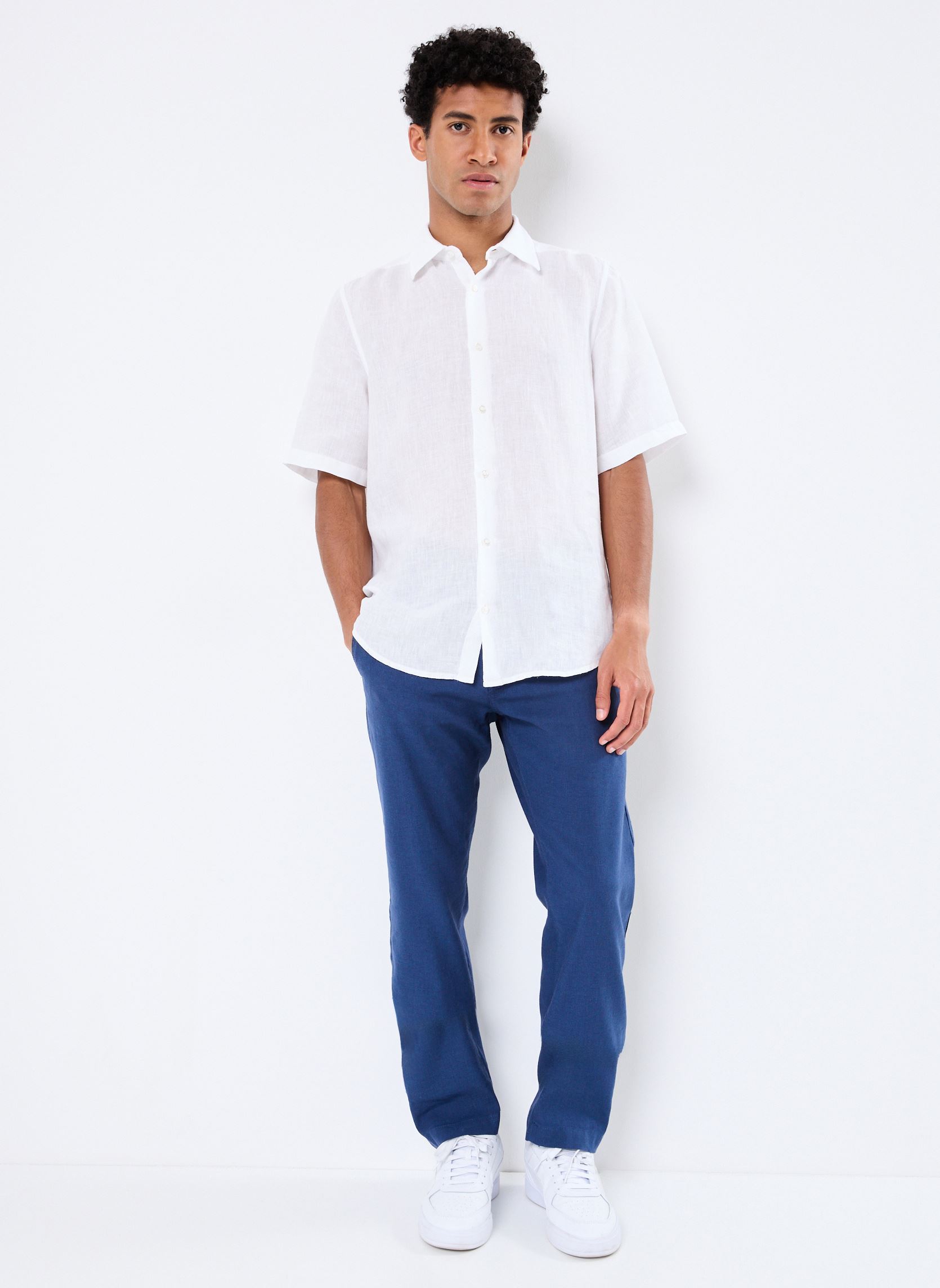 Pantalons chino Sanderson-L homme bleu BOSS Pantalons chino Sanderson-L homme bleu 466-OPEN BLUE