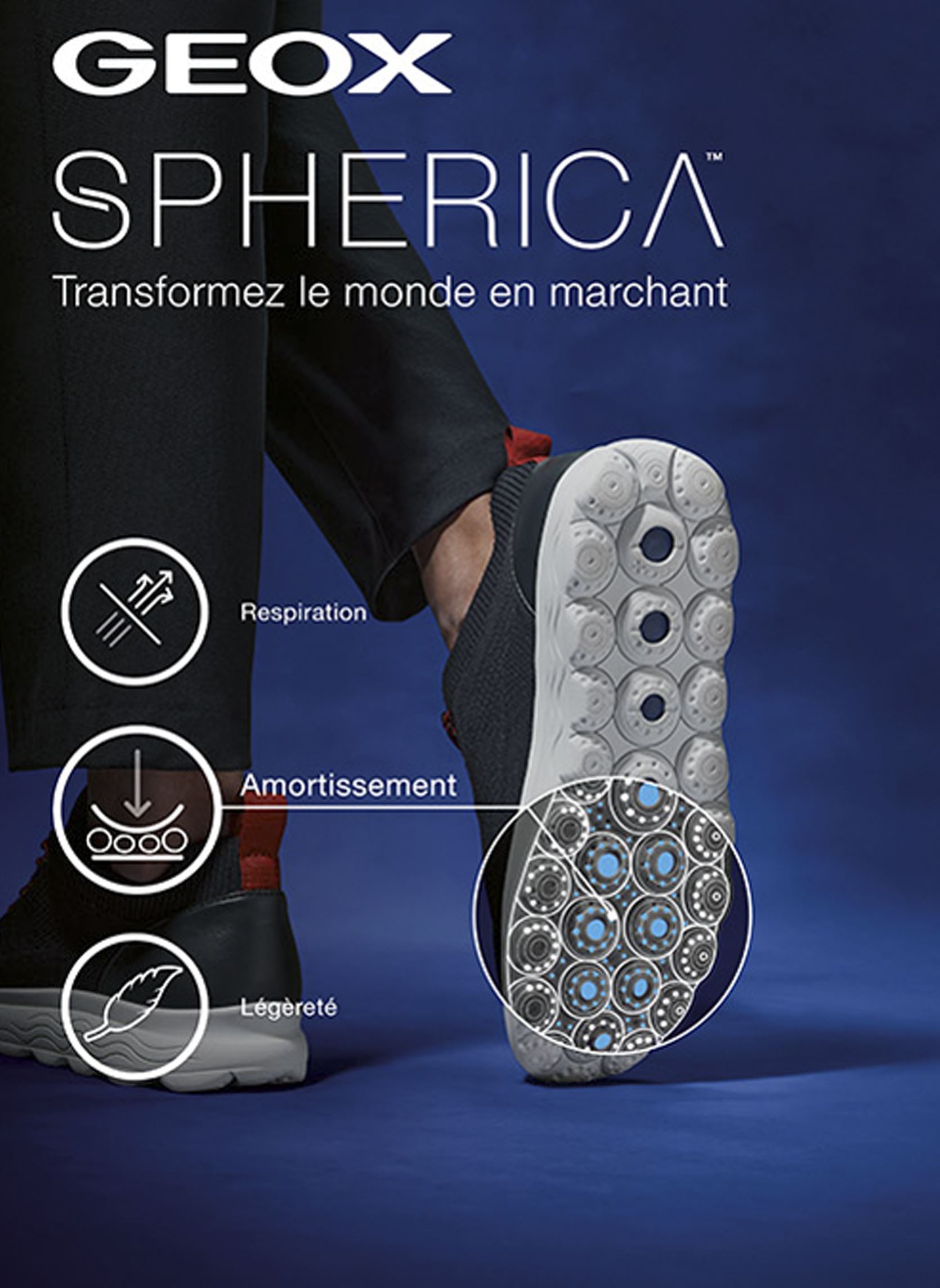 Sandali e ciabattine U SPHERICA ACTIF X S uomo nero Geox Sandali e ciabattine U SPHERICA ACTIF X S uomo nero Black