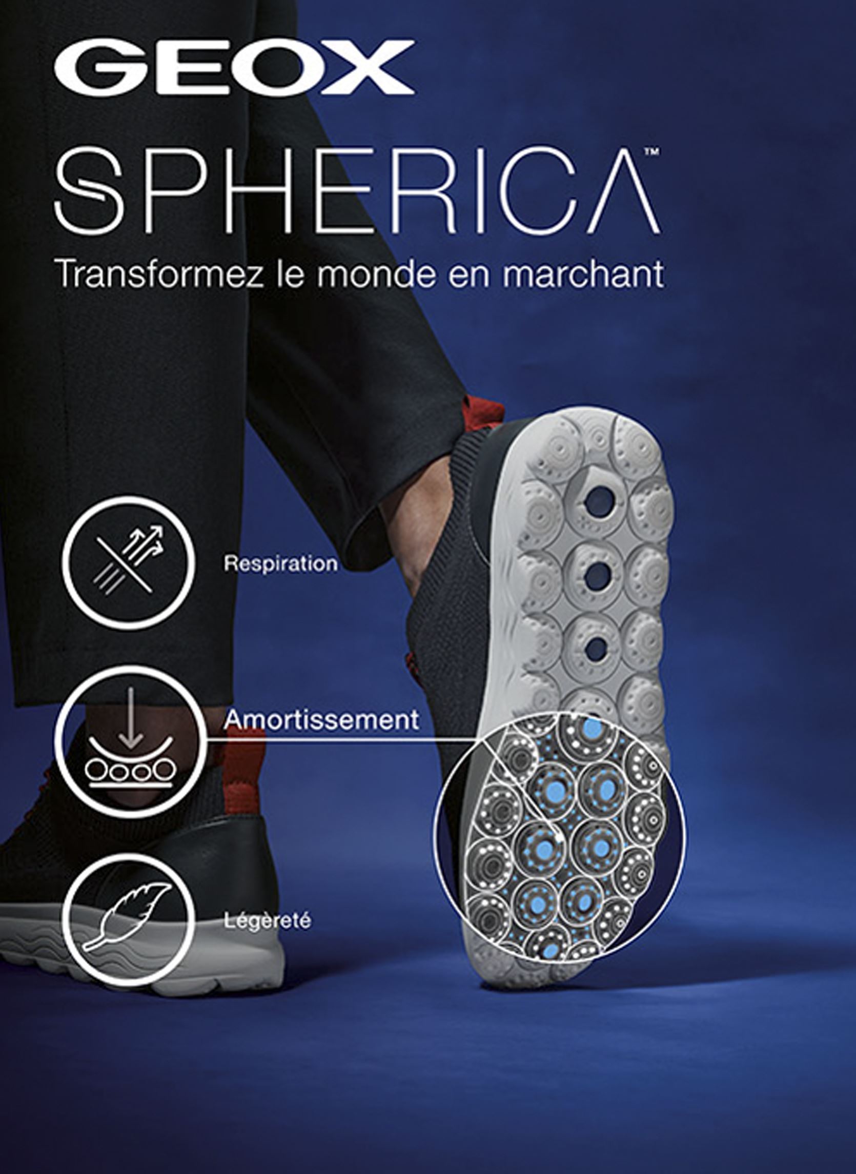 Mocassins U SPHERICA EC16 homme bleu Geox Mocassins U SPHERICA EC16 homme bleu Navy