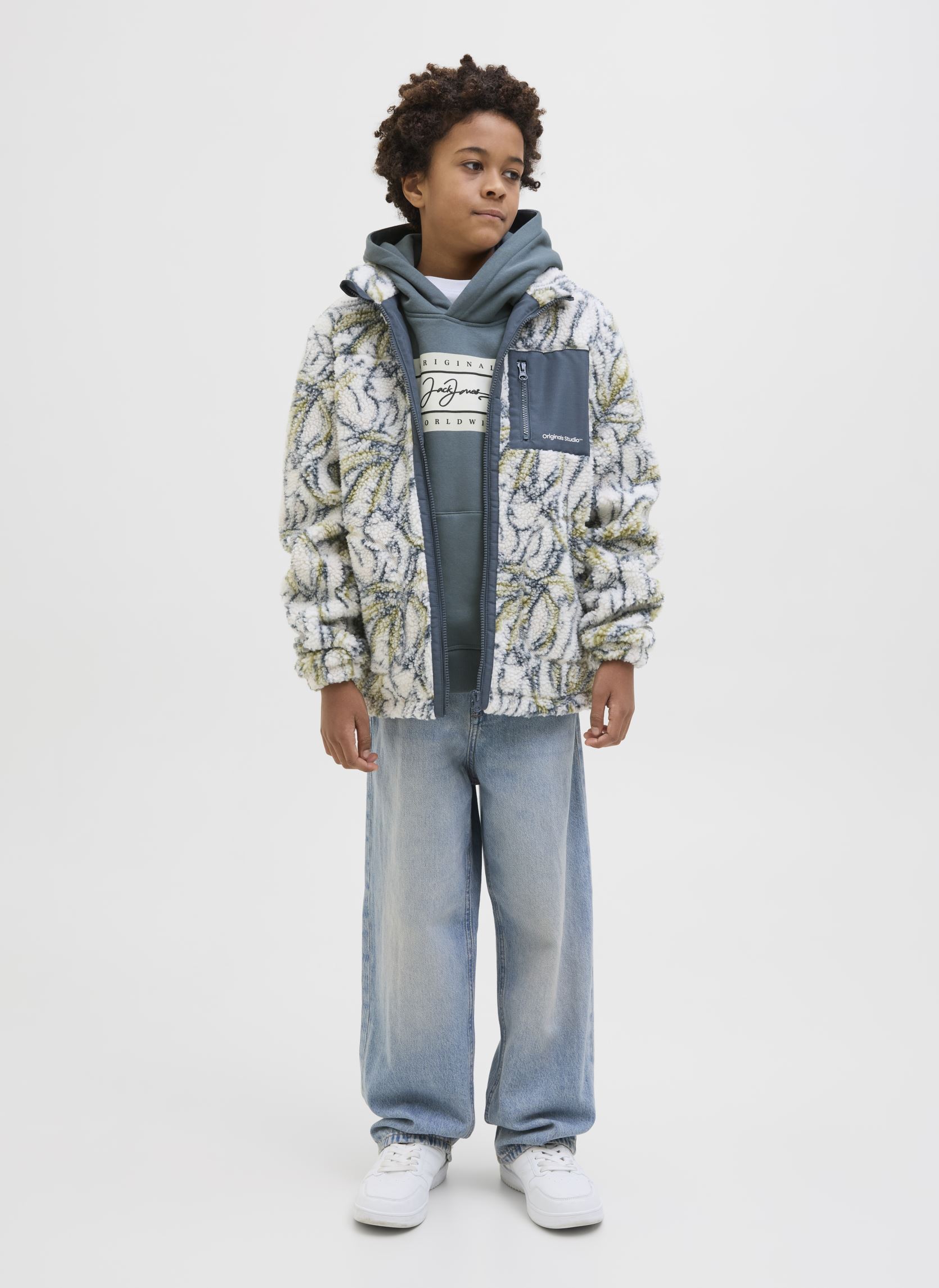 Sweats à capuche Jorfrederiksberg Box Sci Sw.H Sn Unb Jnr garçon gris Jack & Jones Sweats à capuche Jorfrederiksberg Box Sci Sw.H Sn Unb Jnr garçon gris STORMY WEATHER