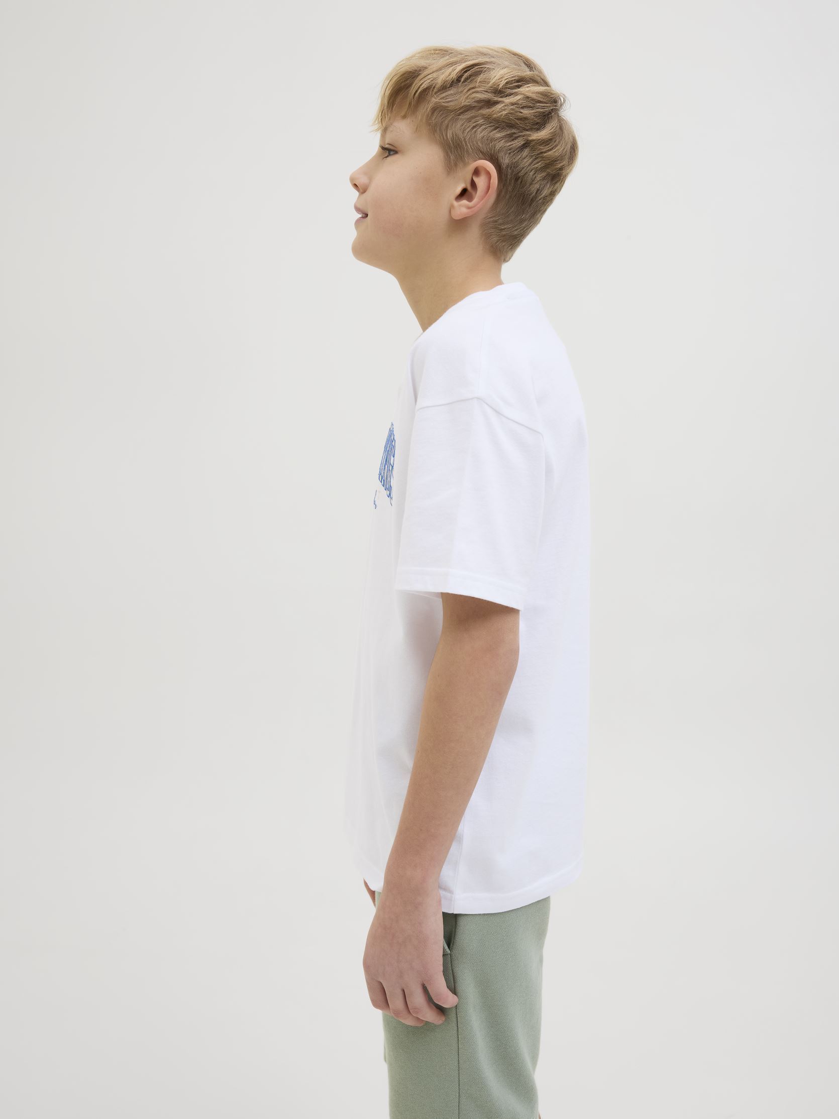 Tee-shirts manches courtes Jjdetroit Tee Ss Crew Neck Jnr 12269816 garçon blanc Jack & Jones Tee-shirts manches courtes Jjdetroit Tee Ss Crew Neck Jnr 12269816 garçon blanc WHITE