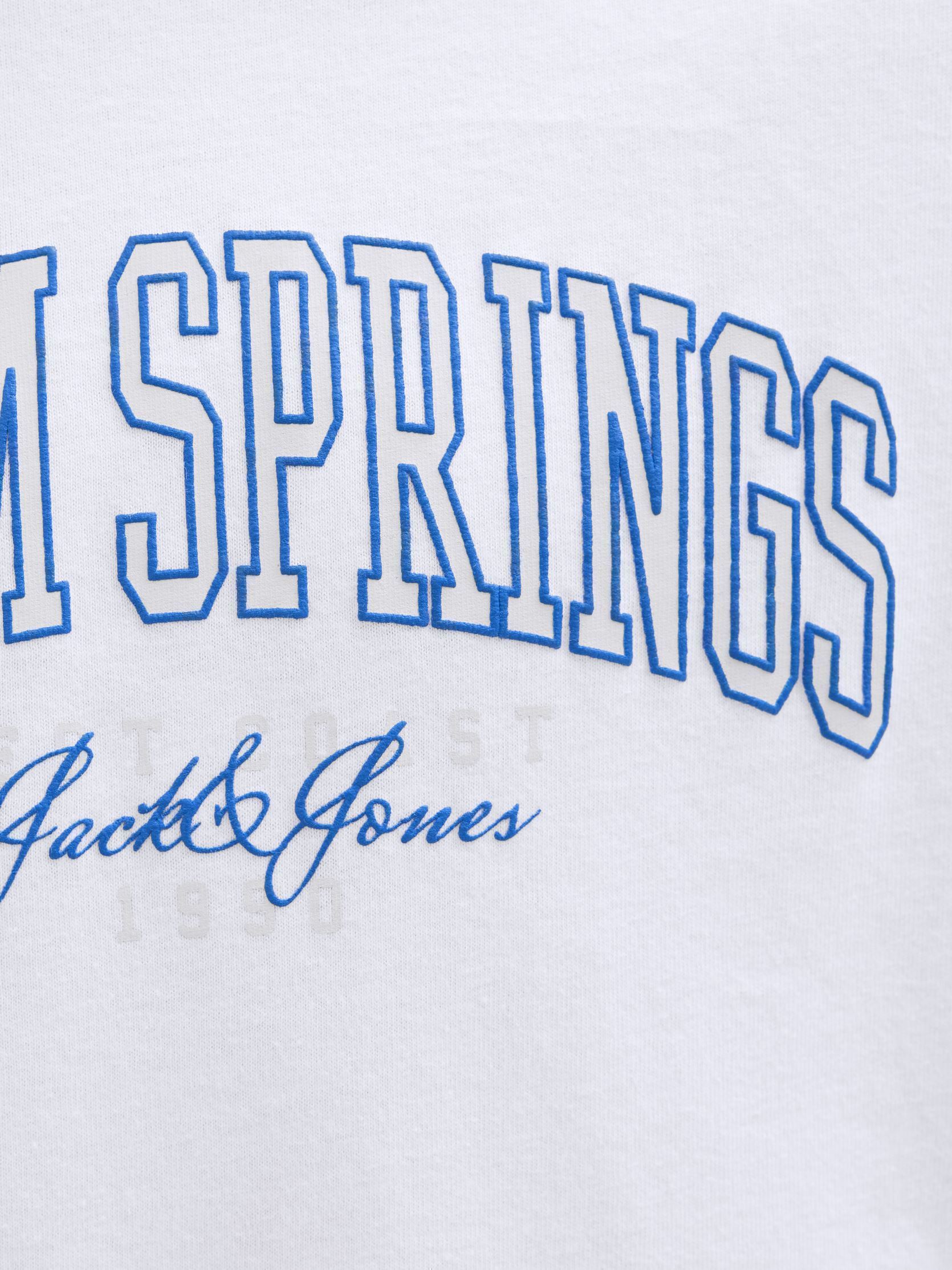 Tee-shirts manches courtes Jjdetroit Tee Ss Crew Neck Jnr 12269816 garçon blanc Jack & Jones Tee-shirts manches courtes Jjdetroit Tee Ss Crew Neck Jnr 12269816 garçon blanc WHITE
