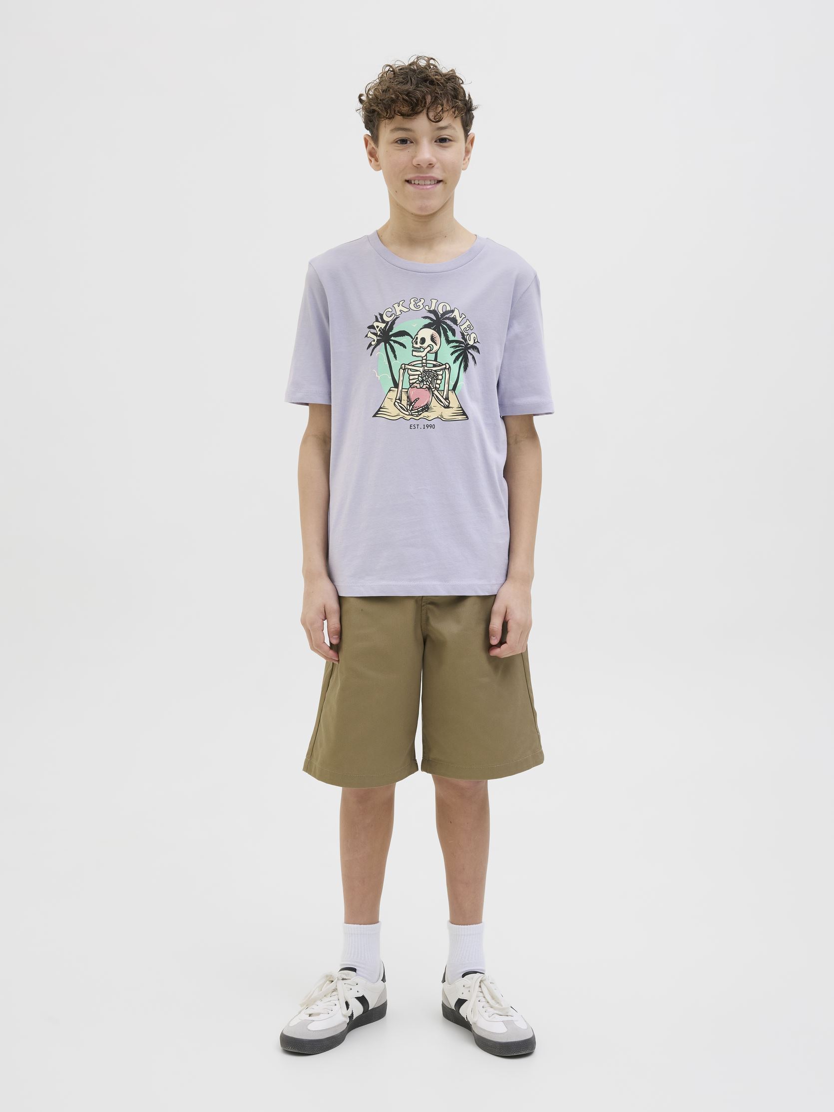 Tee-shirts manches courtes Jjelijah Tee Ss Crew Neck Jnr 12269825 garçon violet Jack & Jones Tee-shirts manches courtes Jjelijah Tee Ss Crew Neck Jnr 12269825 garçon violet LANGUID LAVENDER