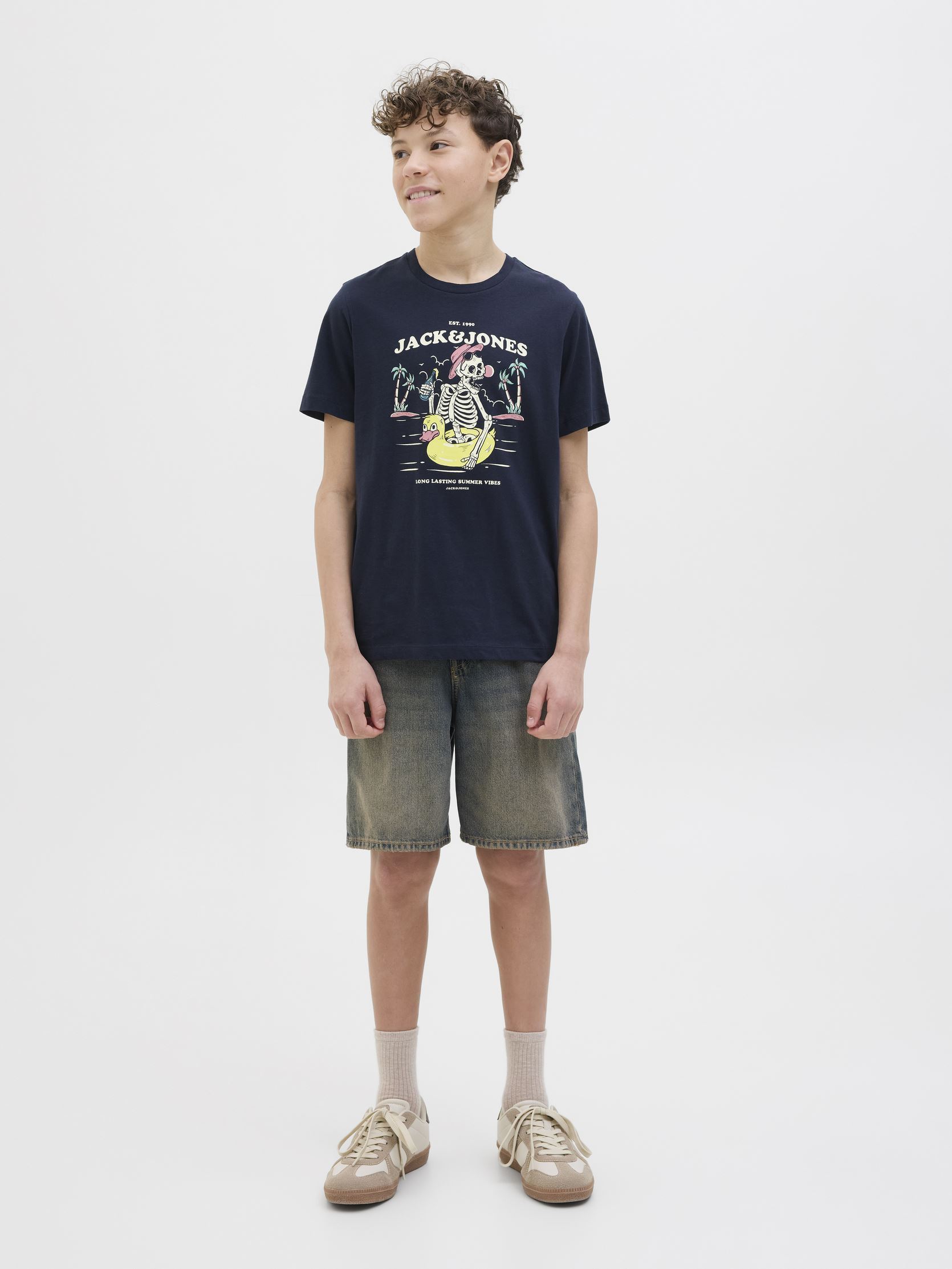 Kurzarm-T-Shirts Jjelijah Tee Ss Crew Neck Jnr 12269825 jungen blau Jack & Jones Kurzarm-T-Shirts Jjelijah Tee Ss Crew Neck Jnr 12269825 jungen blau SKY CAPTAIN