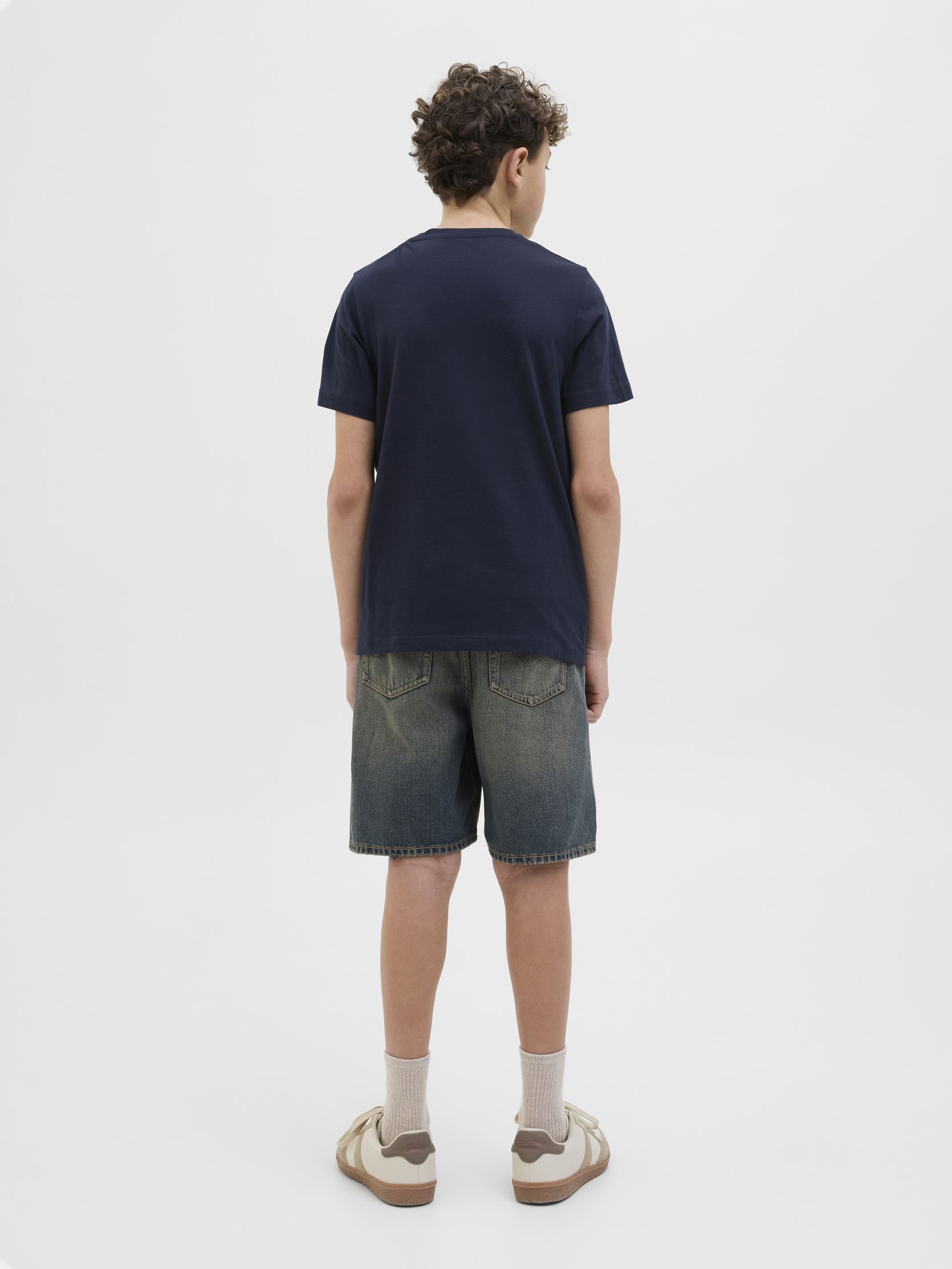 Kurzarm-T-Shirts Jjelijah Tee Ss Crew Neck Jnr 12269825 jungen blau Jack & Jones Kurzarm-T-Shirts Jjelijah Tee Ss Crew Neck Jnr 12269825 jungen blau SKY CAPTAIN