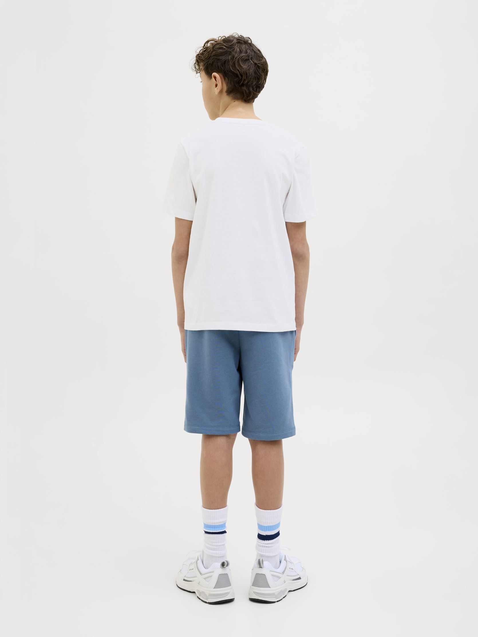 Tee-shirts manches courtes Jjelijah Tee Ss Crew Neck Jnr 12269825 garçon blanc Jack & Jones Tee-shirts manches courtes Jjelijah Tee Ss Crew Neck Jnr 12269825 garçon blanc WHITE