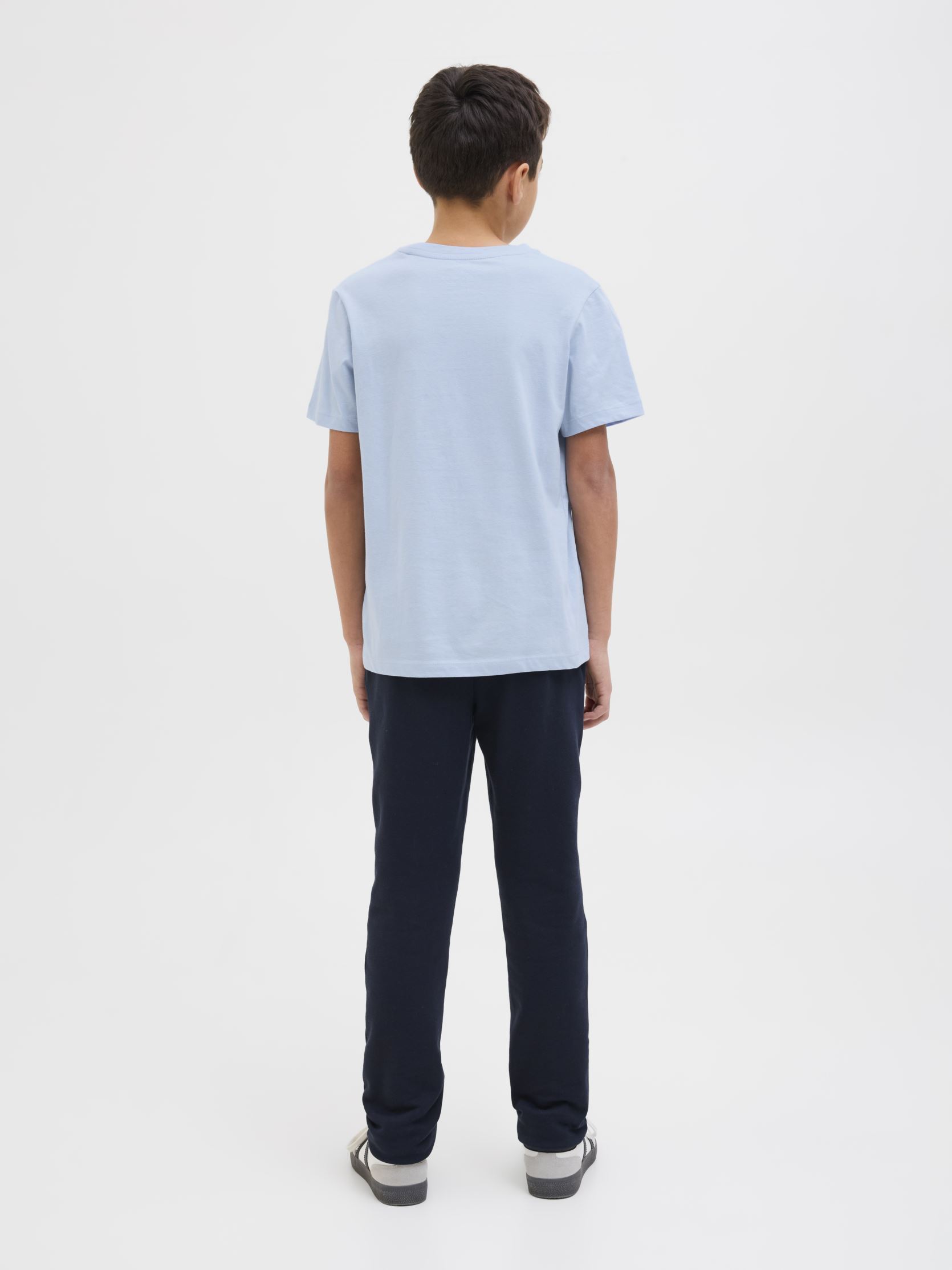 Kurzarm-T-Shirts Jjpalm Tee Ss Crew Neck Jnr 12269922 jungen blau Jack & Jones Kurzarm-T-Shirts Jjpalm Tee Ss Crew Neck Jnr 12269922 jungen blau CHAMBRAY BLUE