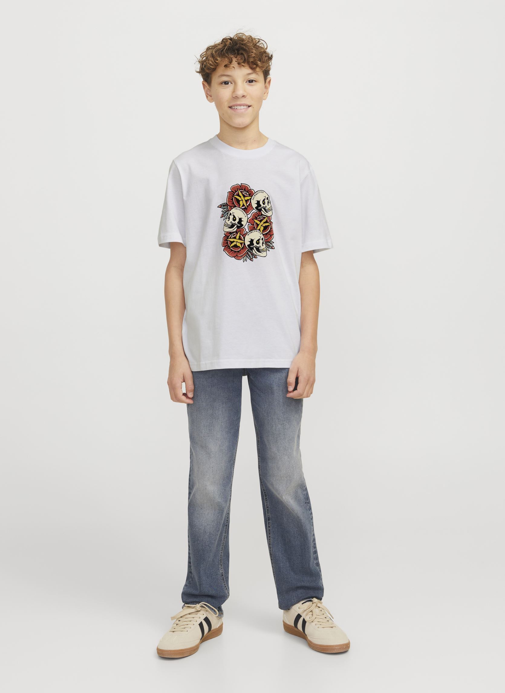 Tee-shirts manches courtes Joranatomy Skull Tee Ss Crew Neck Sn Jnr garçon blanc Jack & Jones Tee-shirts manches courtes Joranatomy Skull Tee Ss Crew Neck Sn Jnr garçon blanc BRIGHT WHITE