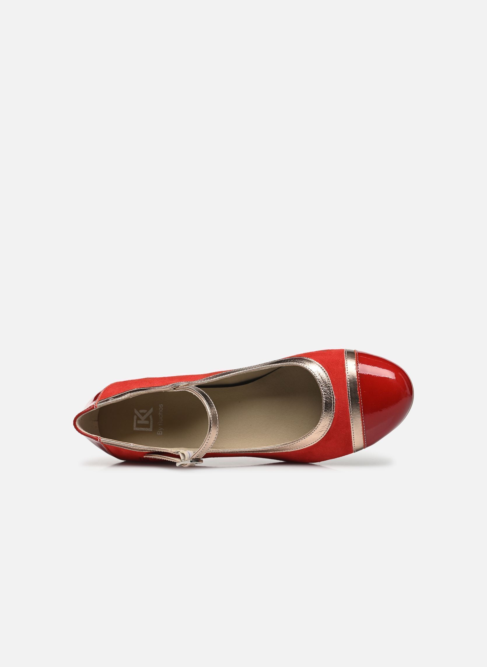 Slingback pumps FRIDA D9027 dames rood Dorking Slingback pumps FRIDA D9027 dames rood CALF+KAFIR+LAMINA ROJO + ROJO