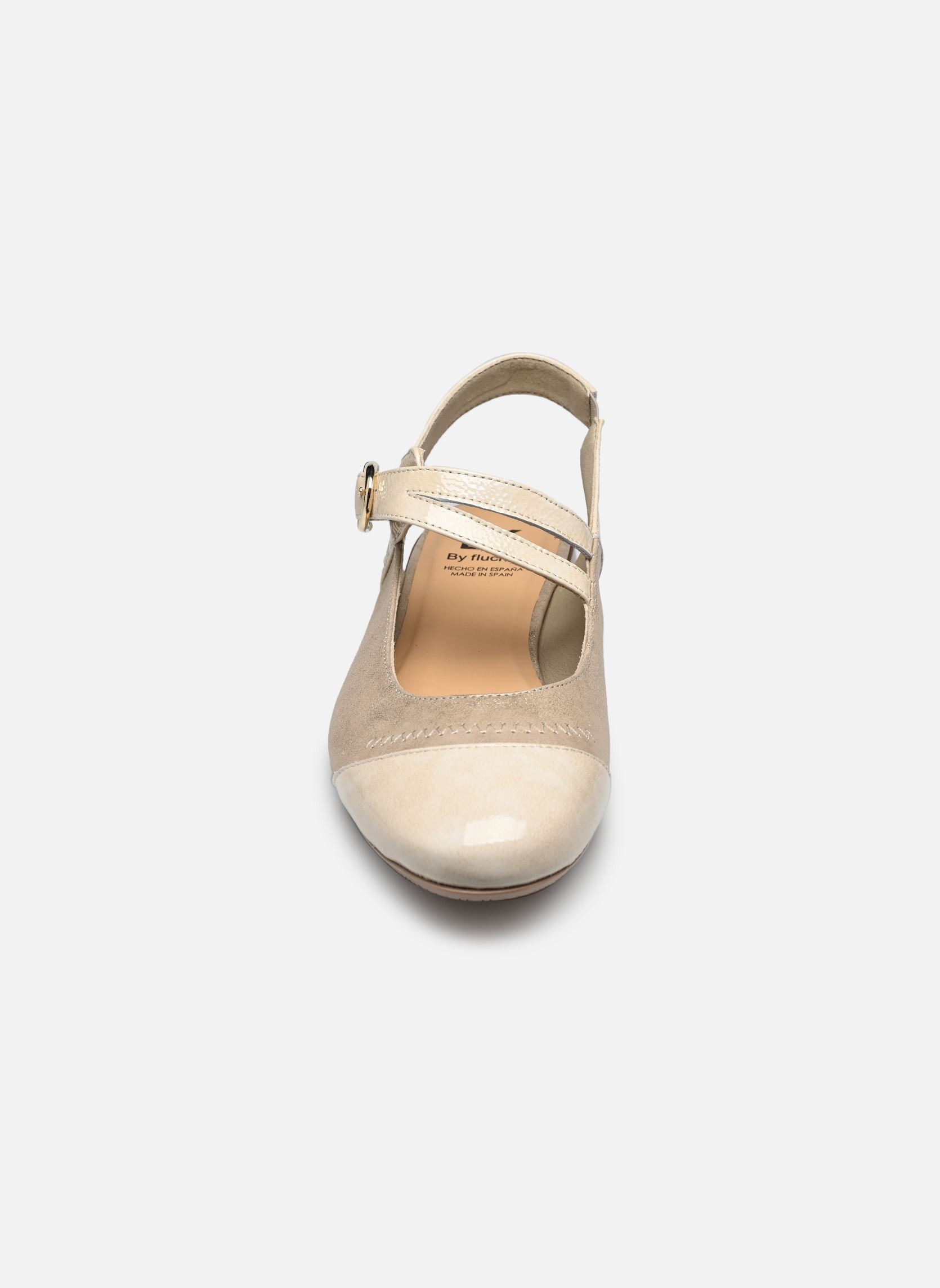 Zapatos de tacón con correas GINAR D9507 mujer beige Dorking Zapatos de tacón con correas GINAR D9507 mujer beige LAGUNA+NAPLAK PLATINO + BEIGE