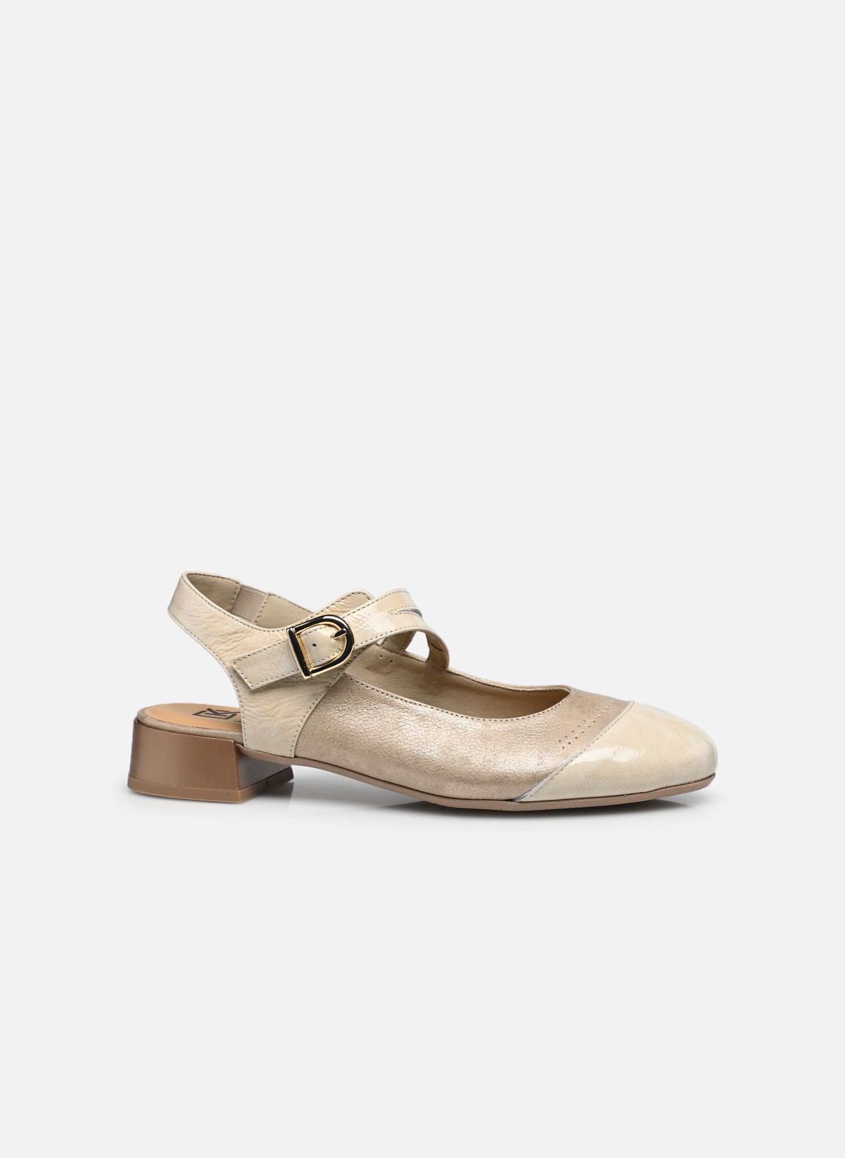Zapatos de tacón con correas GINAR D9507 mujer beige Dorking Zapatos de tacón con correas GINAR D9507 mujer beige LAGUNA+NAPLAK PLATINO + BEIGE