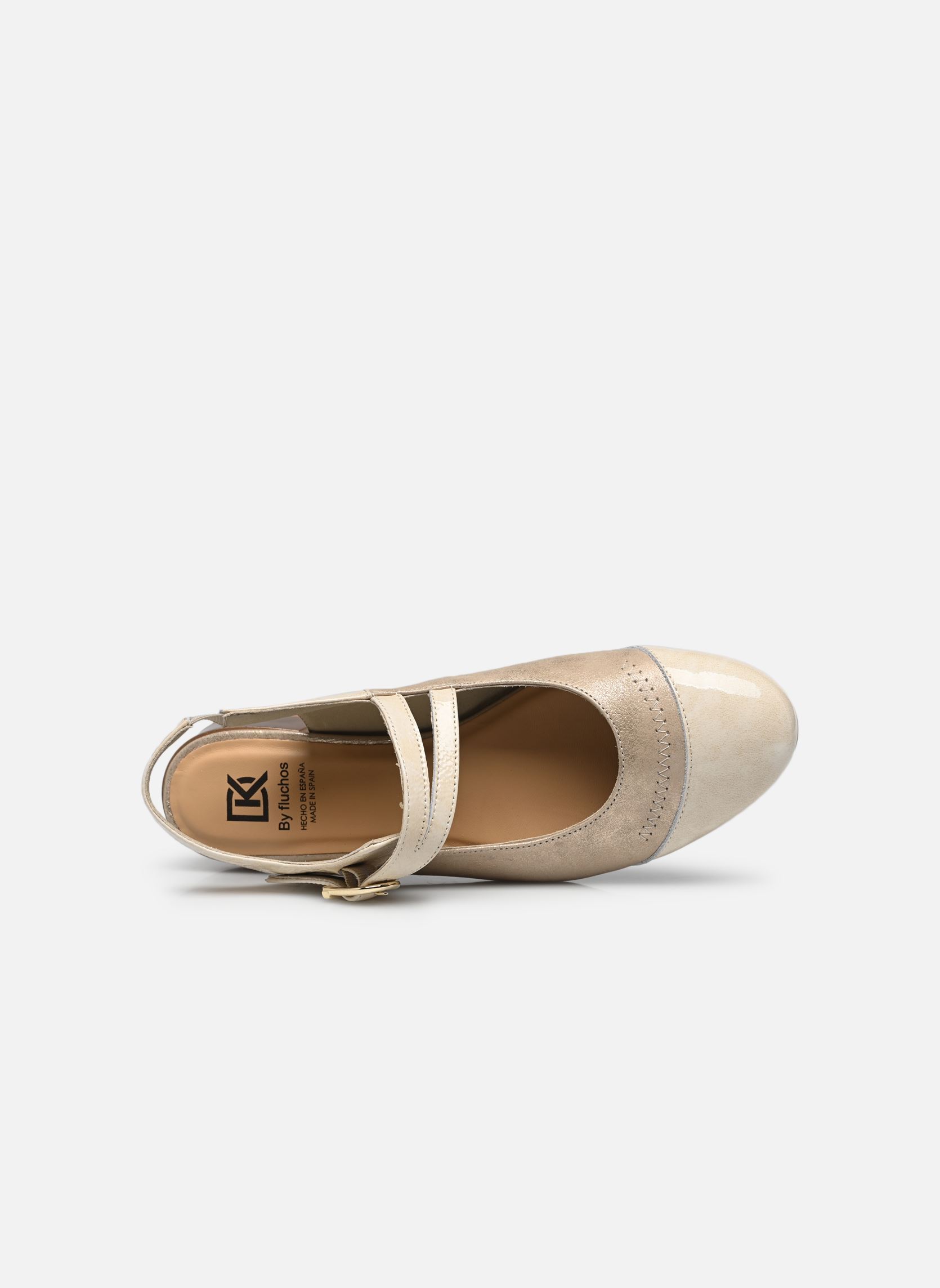 Zapatos de tacón con correas GINAR D9507 mujer beige Dorking Zapatos de tacón con correas GINAR D9507 mujer beige LAGUNA+NAPLAK PLATINO + BEIGE