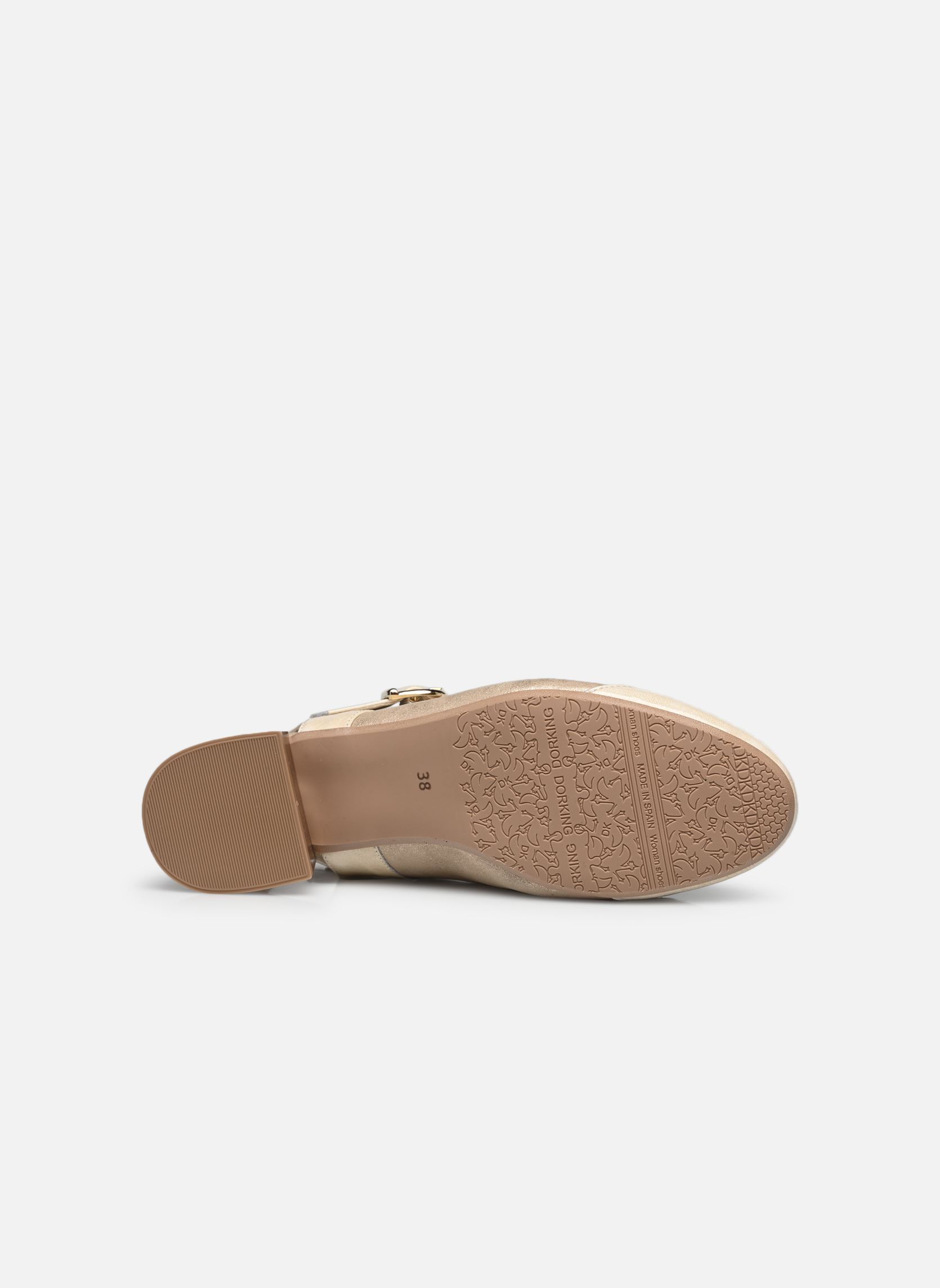 Zapatos de tacón con correas GINAR D9507 mujer beige Dorking Zapatos de tacón con correas GINAR D9507 mujer beige LAGUNA+NAPLAK PLATINO + BEIGE