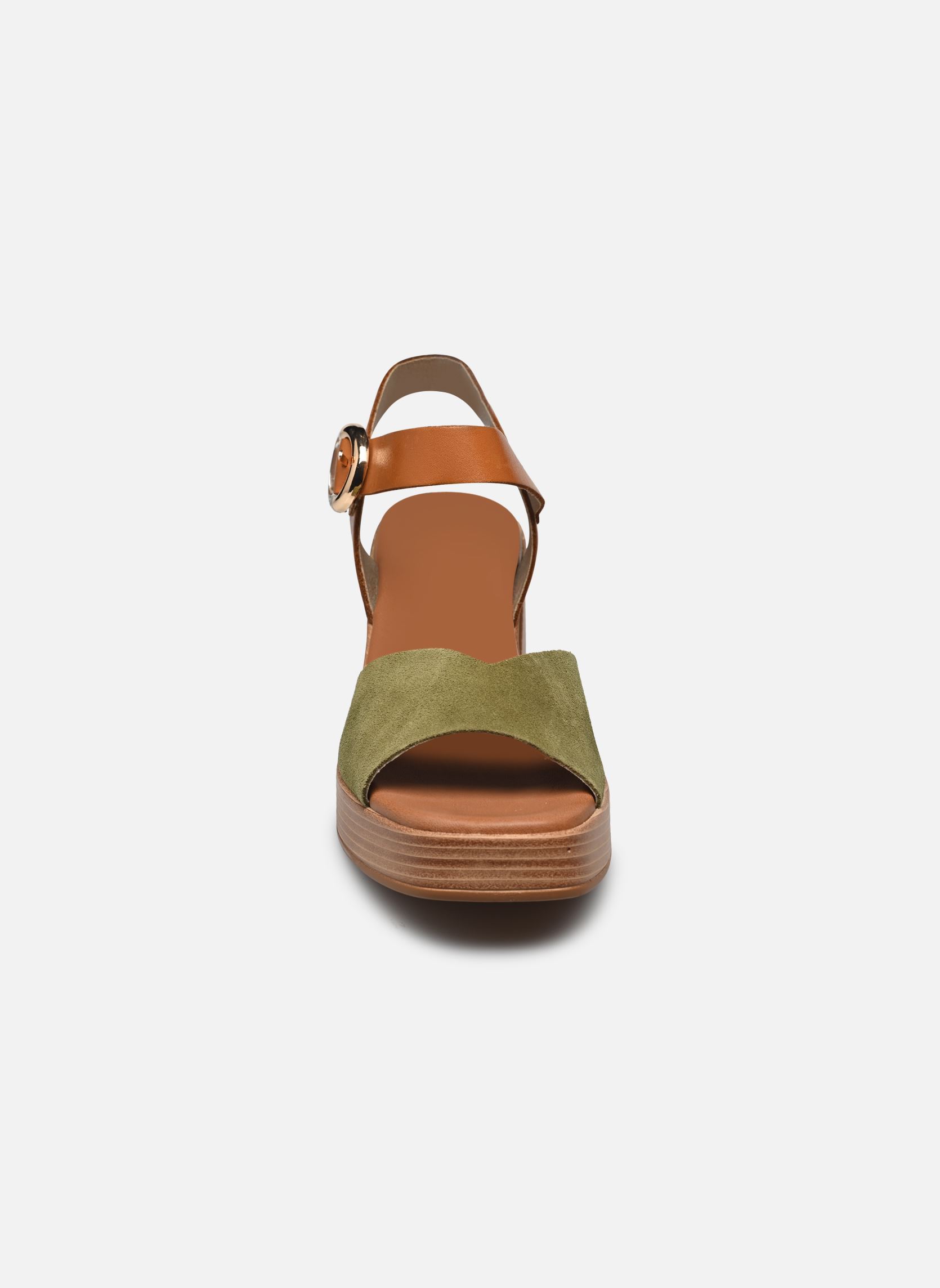 Sandales DIAMOND D9287 femme vert Dorking Sandales DIAMOND D9287 femme vert CALF+TIBET BOSCO + CUERO