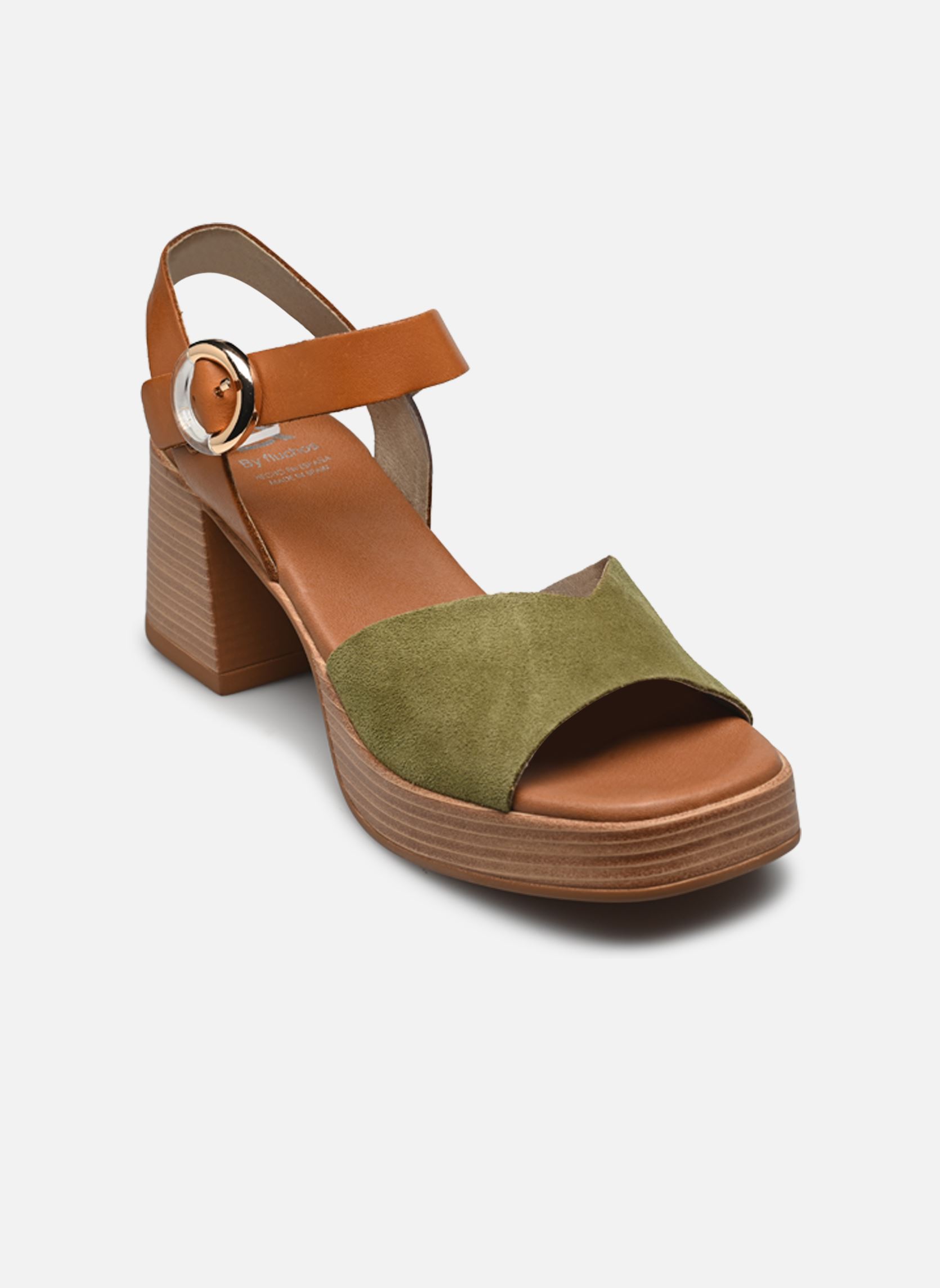 Sandales DIAMOND D9287 femme vert Dorking Sandales DIAMOND D9287 femme vert CALF+TIBET BOSCO + CUERO