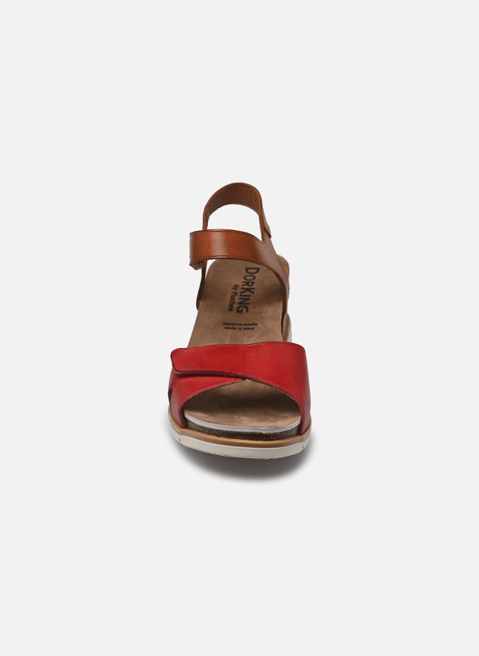 Sandali con zeppa e plateau GOLD D9512 donna rosso Dorking Sandali con zeppa e plateau GOLD D9512 donna rosso TEXAS+TEXAS+LAMINA CARMIN + CU