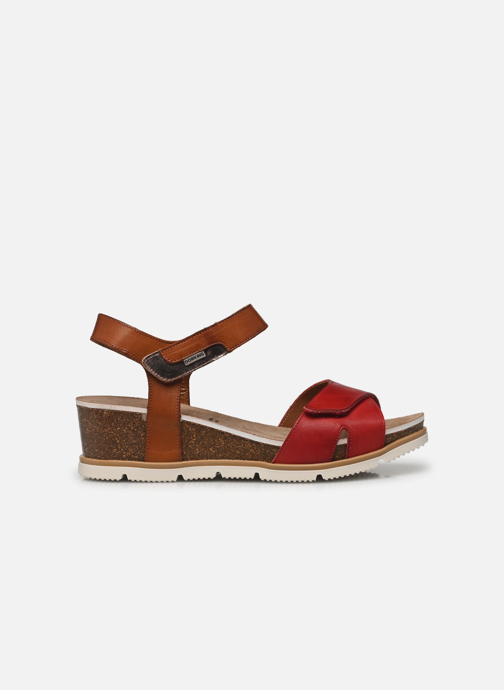 Sandali con zeppa e plateau GOLD D9512 donna rosso Dorking Sandali con zeppa e plateau GOLD D9512 donna rosso TEXAS+TEXAS+LAMINA CARMIN + CU