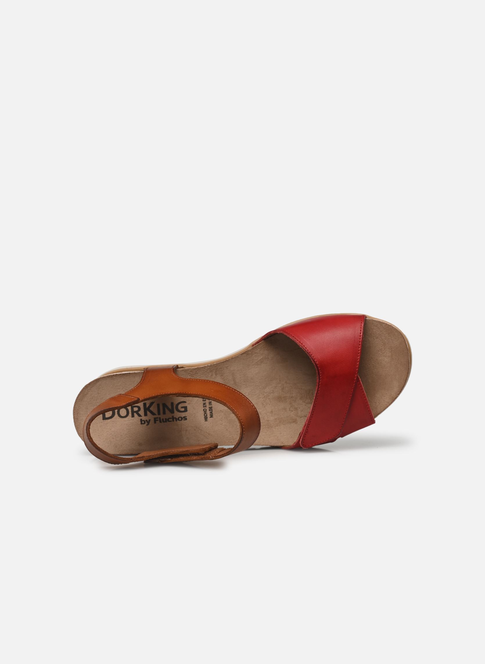 Sandali con zeppa e plateau GOLD D9512 donna rosso Dorking Sandali con zeppa e plateau GOLD D9512 donna rosso TEXAS+TEXAS+LAMINA CARMIN + CU