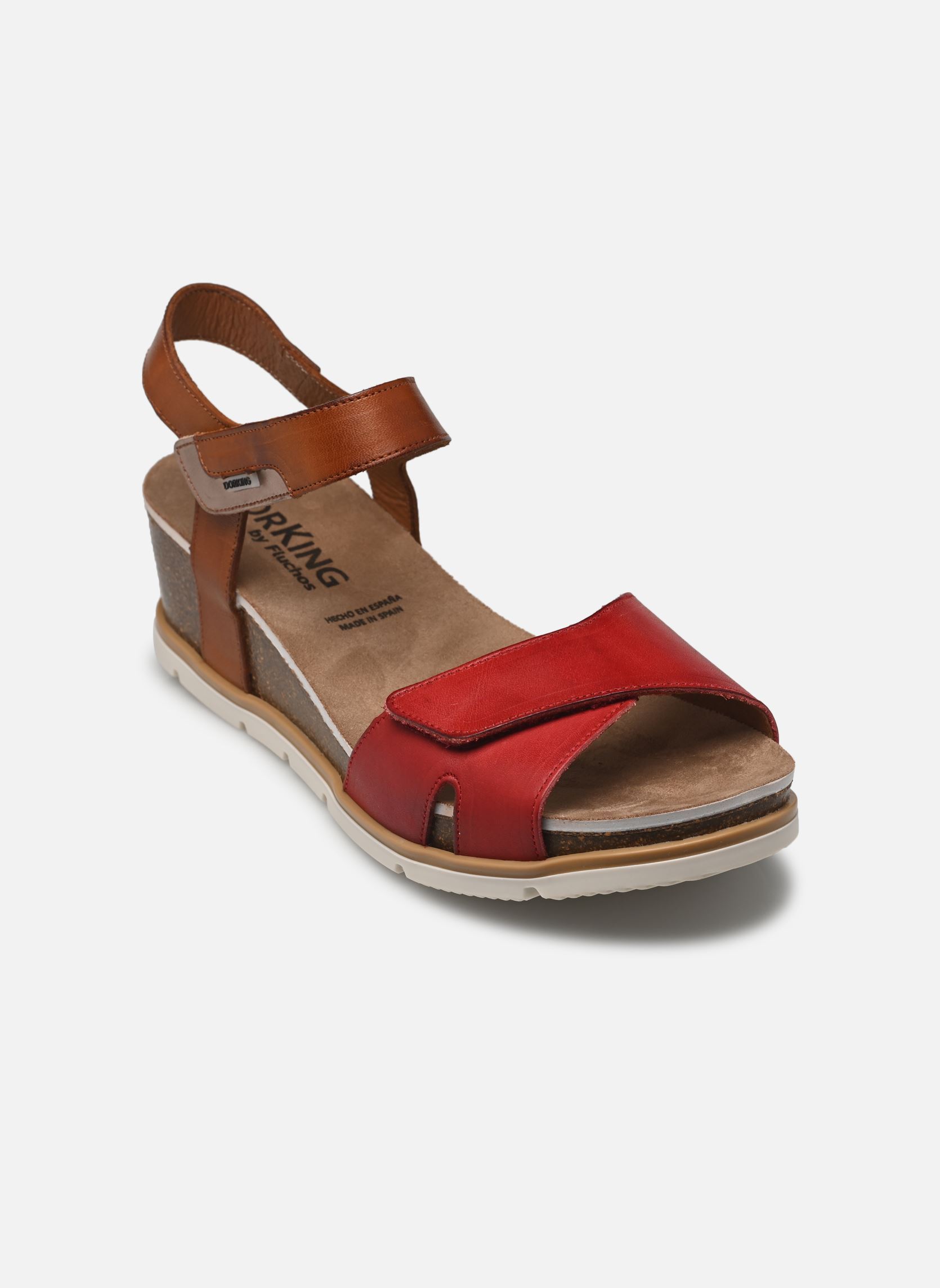 Sandali con zeppa e plateau GOLD D9512 donna rosso Dorking Sandali con zeppa e plateau GOLD D9512 donna rosso TEXAS+TEXAS+LAMINA CARMIN + CU