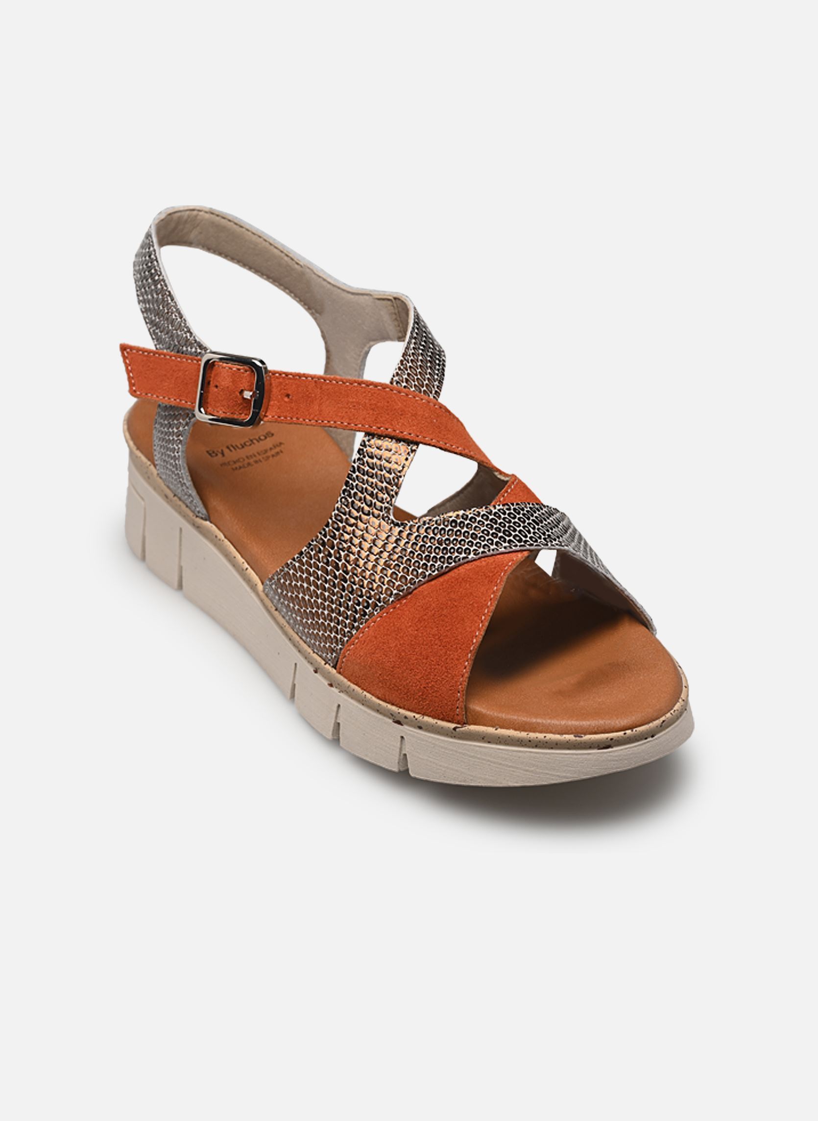 Keil- und Plateausandalen KLAU D9485 damen braun Dorking Keil- und Plateausandalen KLAU D9485 damen braun CALF+SAND SIENA + BRONCE