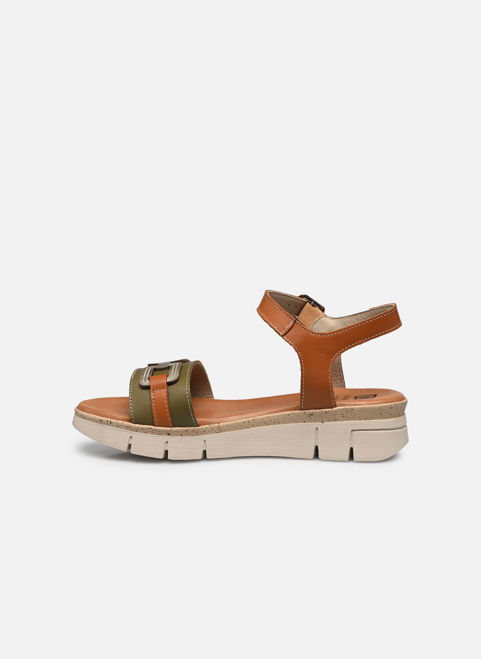 Sandali con zeppa e plateau KLAU D9484 donna marrone Dorking Sandali con zeppa e plateau KLAU D9484 donna marrone TIBET+TIBET+LAMINA KAKI + CUER