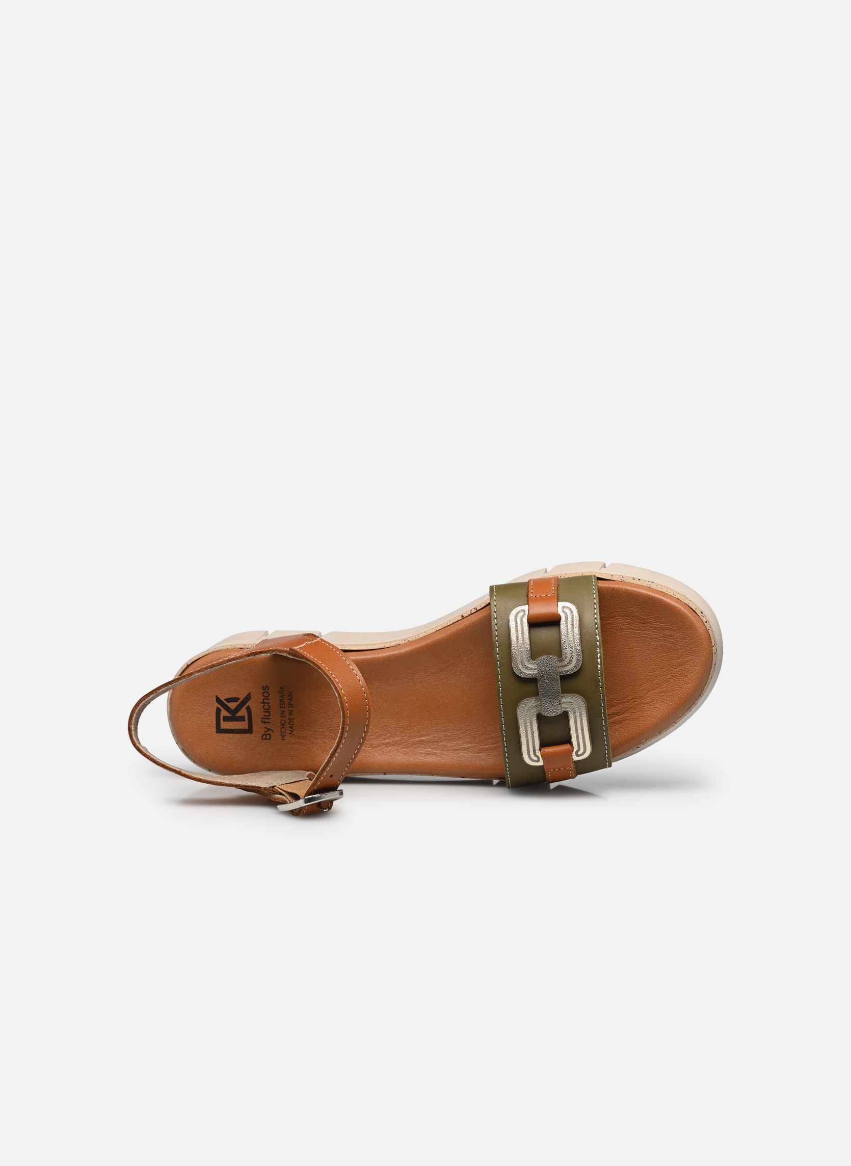 Sandali con zeppa e plateau KLAU D9484 donna marrone Dorking Sandali con zeppa e plateau KLAU D9484 donna marrone TIBET+TIBET+LAMINA KAKI + CUER