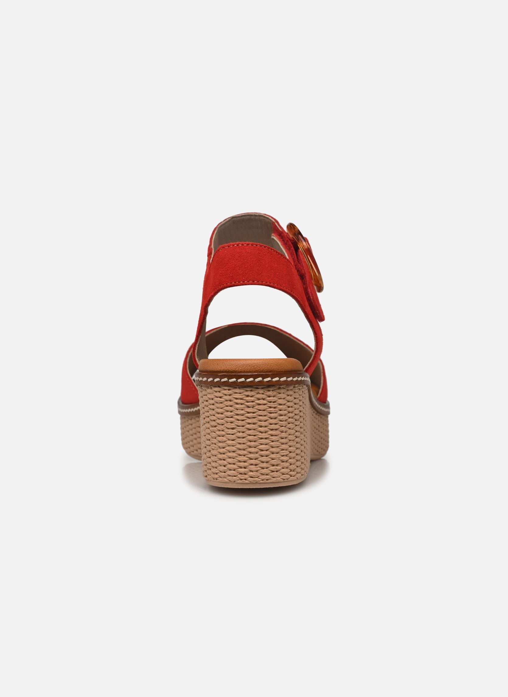 Keil- und Plateausandalen NIDO D9450 damen rot Dorking Keil- und Plateausandalen NIDO D9450 damen rot CALF ROJO