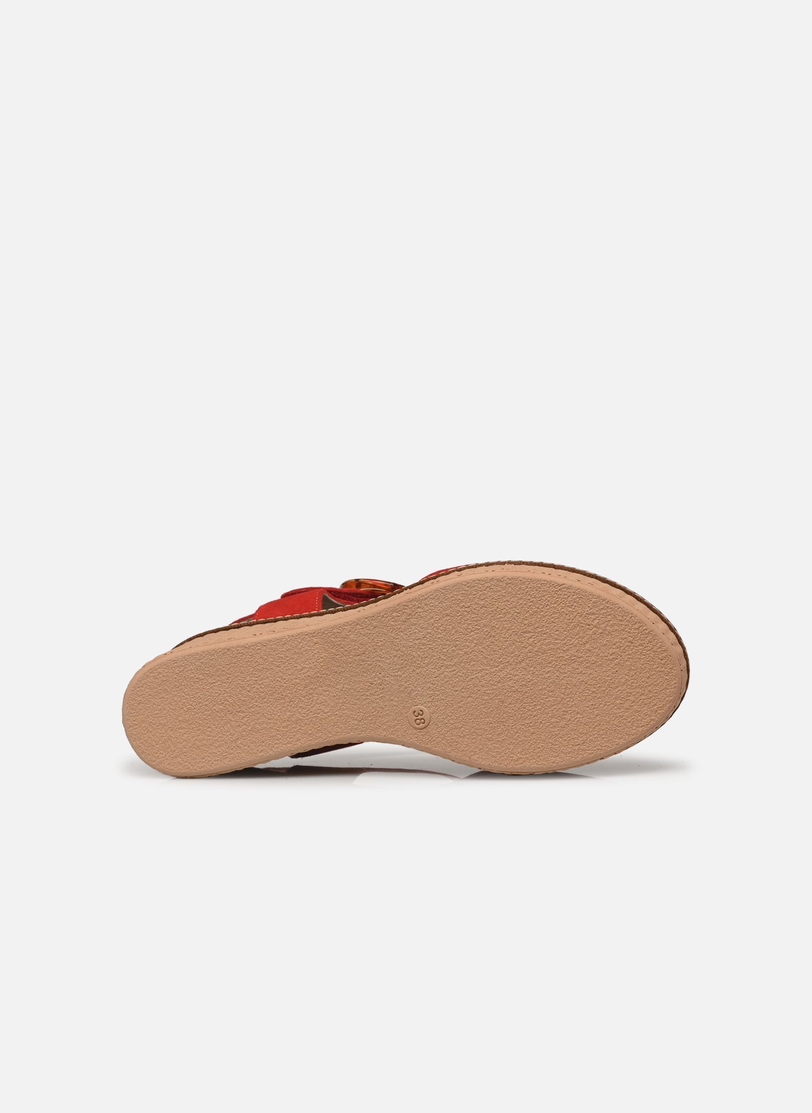 Keil- und Plateausandalen NIDO D9450 damen rot Dorking Keil- und Plateausandalen NIDO D9450 damen rot CALF ROJO