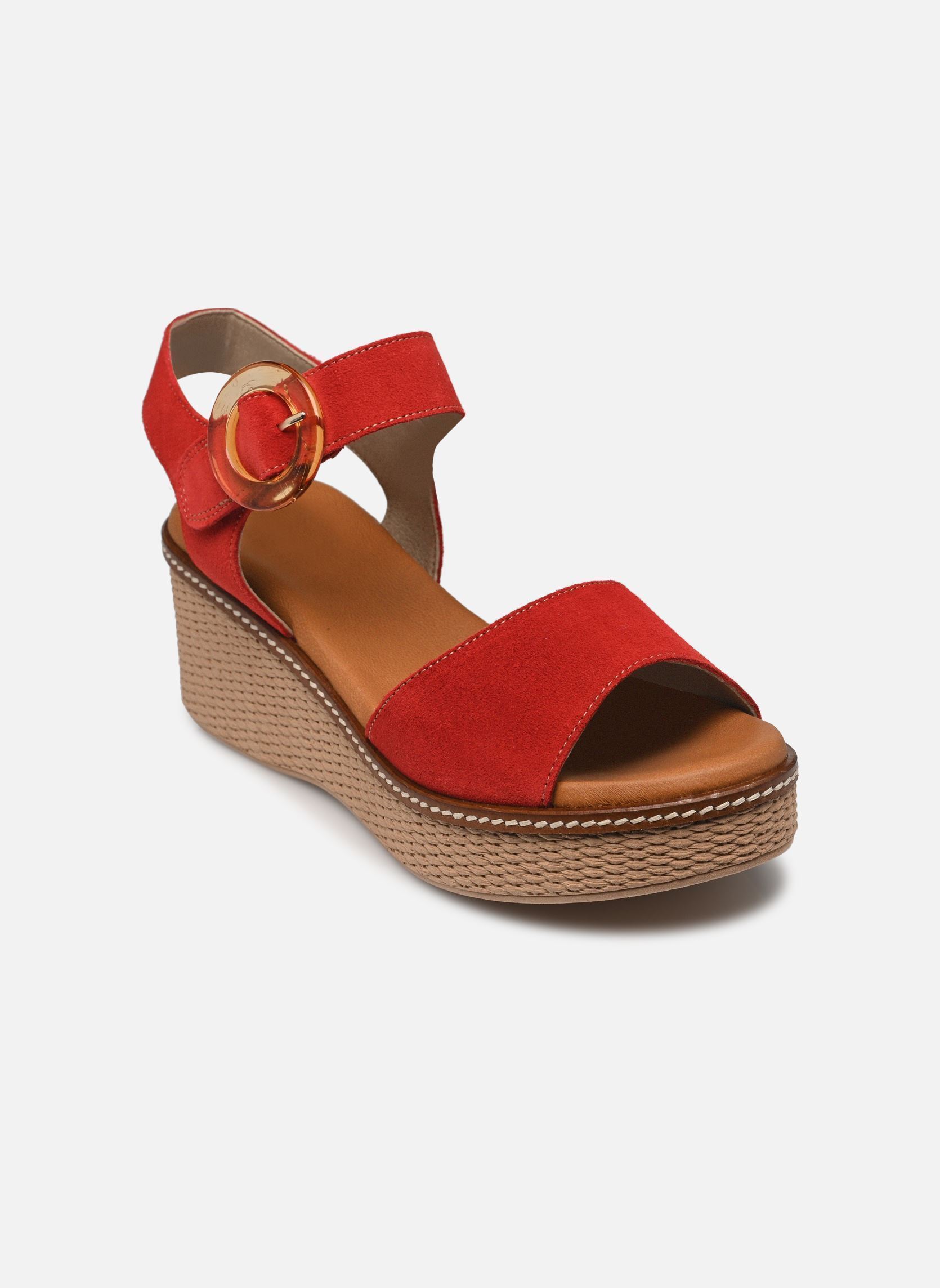 Keil- und Plateausandalen NIDO D9450 damen rot Dorking Keil- und Plateausandalen NIDO D9450 damen rot CALF ROJO