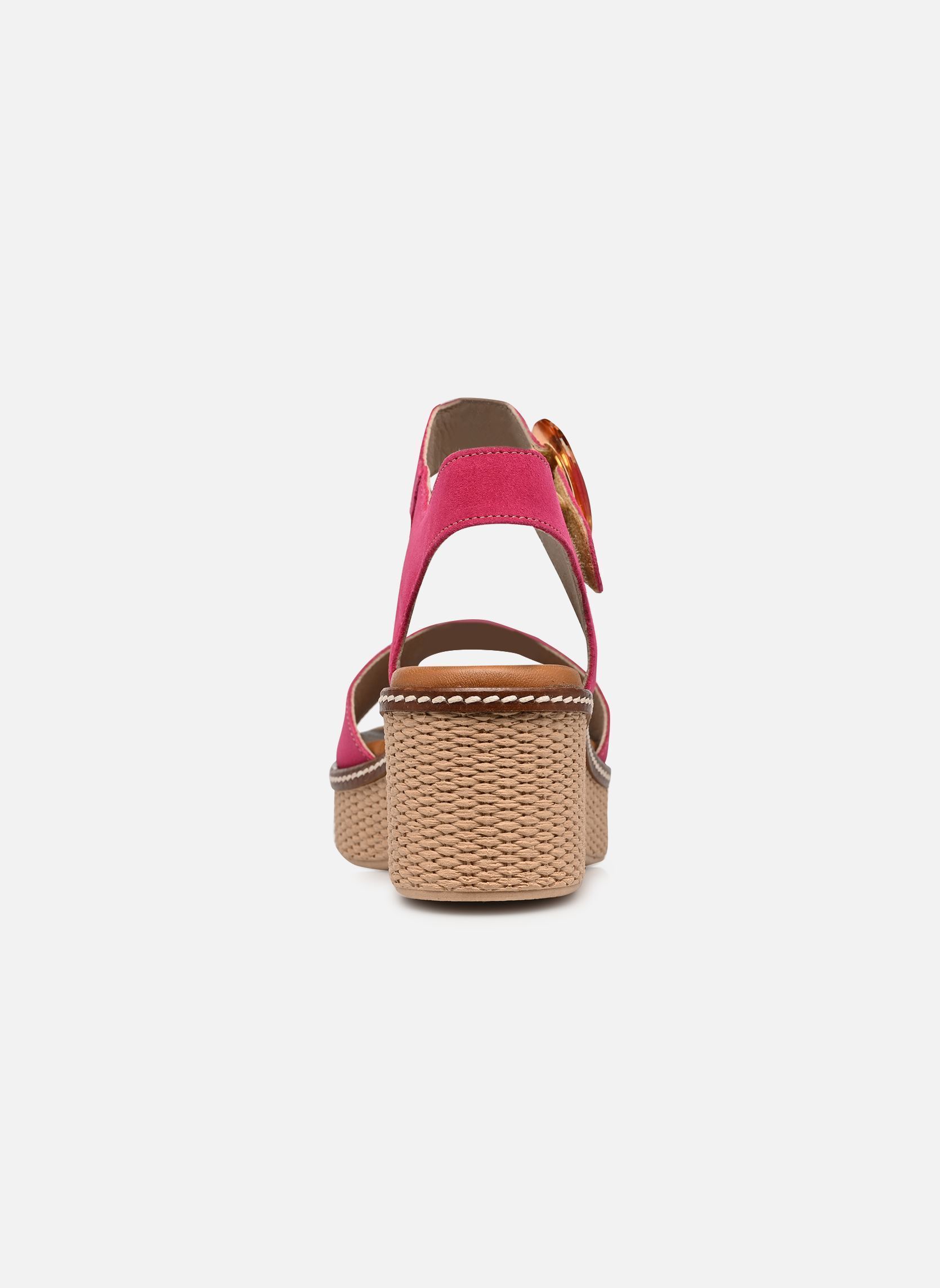Keil- und Plateausandalen NIDO D9450 damen rosa Dorking Keil- und Plateausandalen NIDO D9450 damen rosa CALF FUCSIA