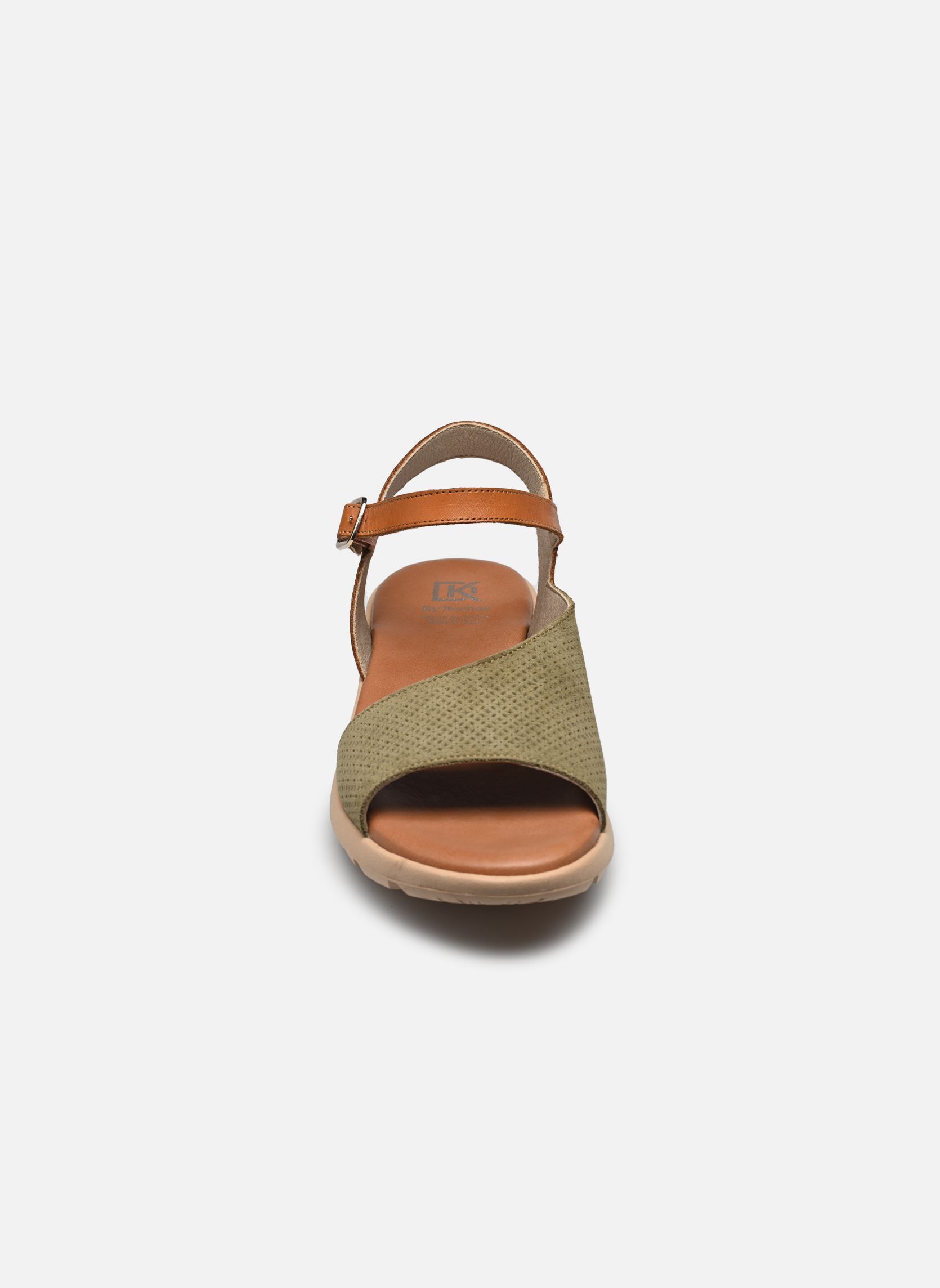 Sandalias y plataformas de cuña GANDIA D9464 mujer verde Dorking Sandalias y plataformas de cuña GANDIA D9464 mujer verde CALF+TIBET KAKI + CUERO