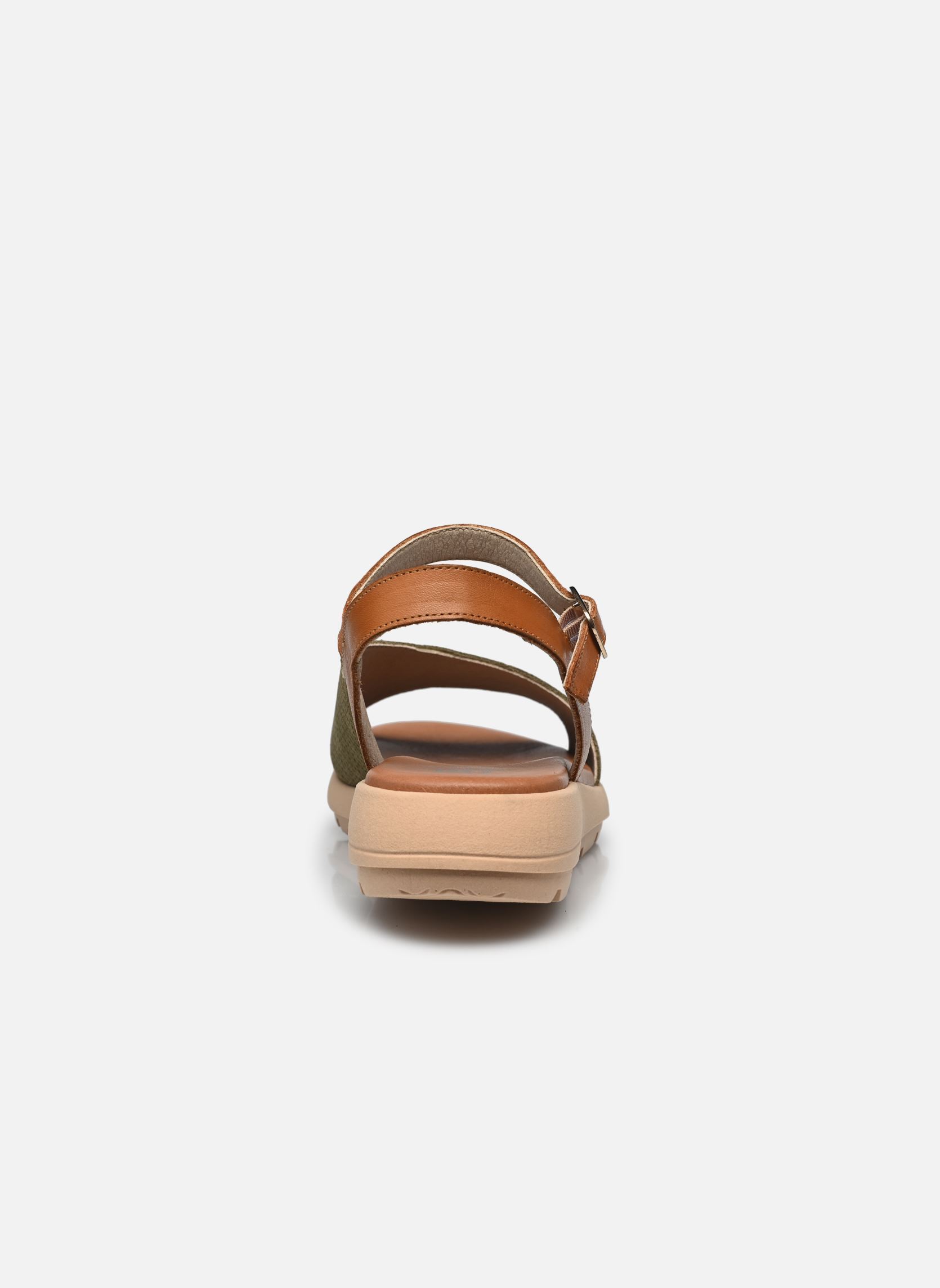 Sandalias y plataformas de cuña GANDIA D9464 mujer verde Dorking Sandalias y plataformas de cuña GANDIA D9464 mujer verde CALF+TIBET KAKI + CUERO