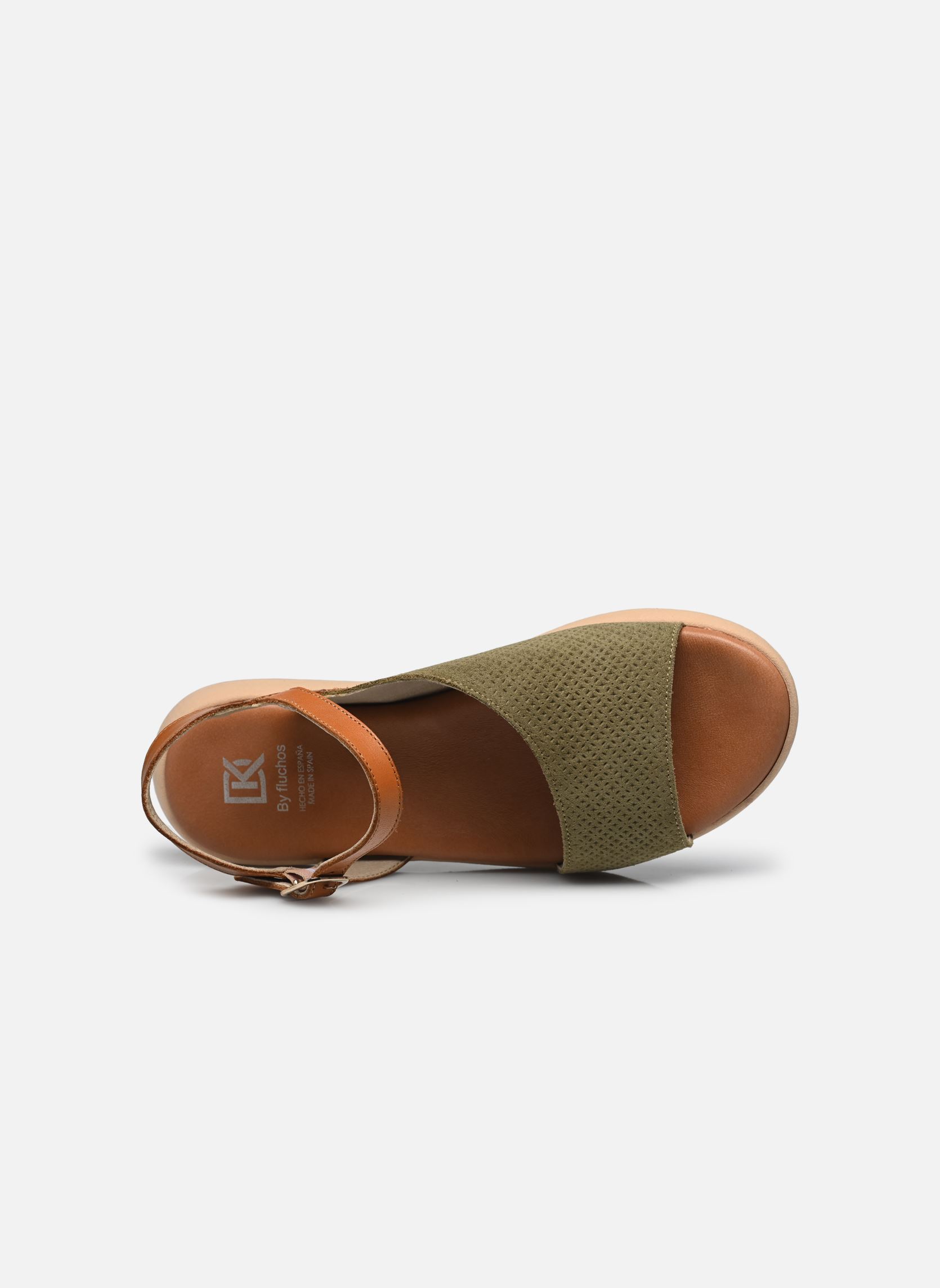 Sandalias y plataformas de cuña GANDIA D9464 mujer verde Dorking Sandalias y plataformas de cuña GANDIA D9464 mujer verde CALF+TIBET KAKI + CUERO
