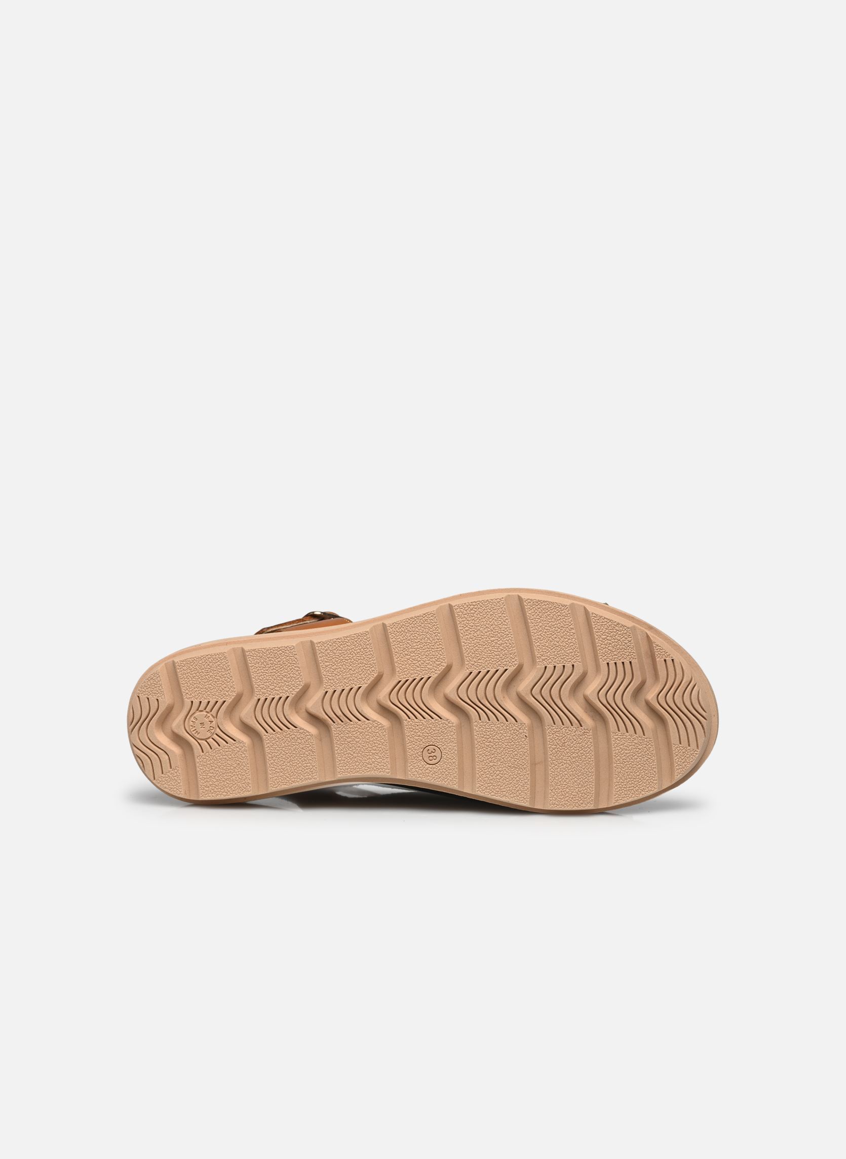 Sandalias y plataformas de cuña GANDIA D9464 mujer verde Dorking Sandalias y plataformas de cuña GANDIA D9464 mujer verde CALF+TIBET KAKI + CUERO