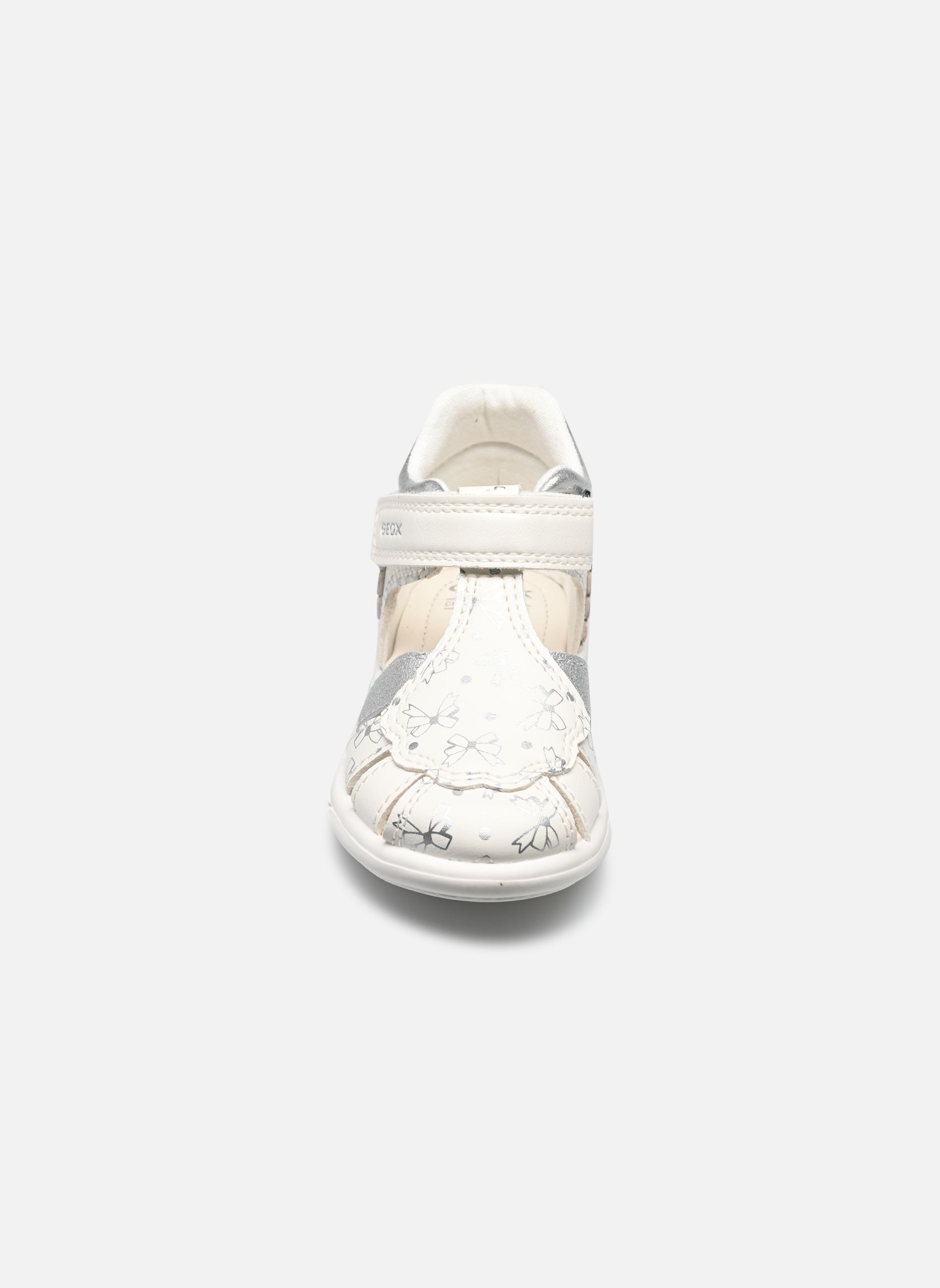 Sandales B SANDAL ZAPITO GIRL fille blanc Geox Sandales B SANDAL ZAPITO GIRL fille blanc BLANC / ARGENT
