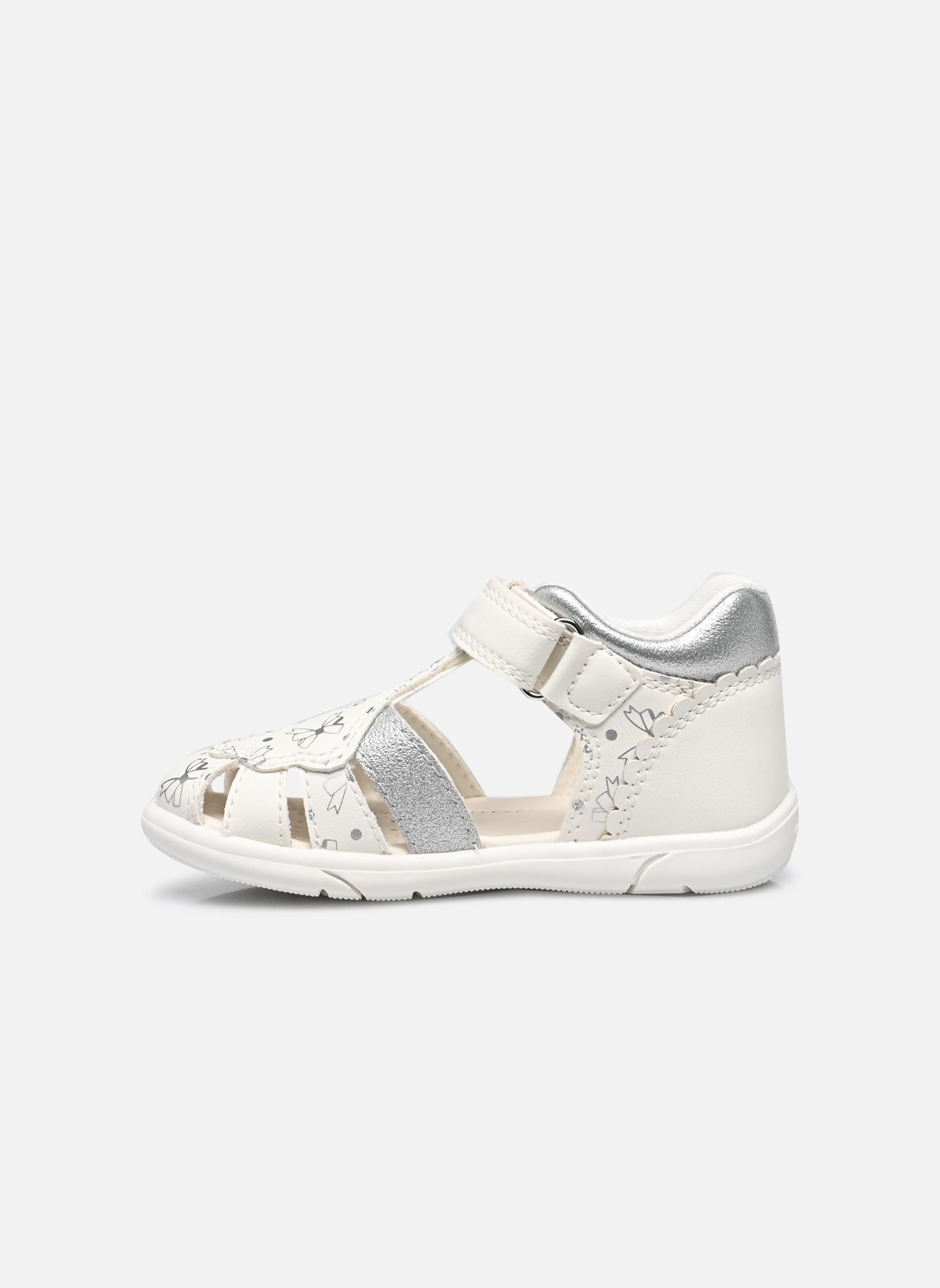 Sandales B SANDAL ZAPITO GIRL fille blanc Geox Sandales B SANDAL ZAPITO GIRL fille blanc BLANC / ARGENT