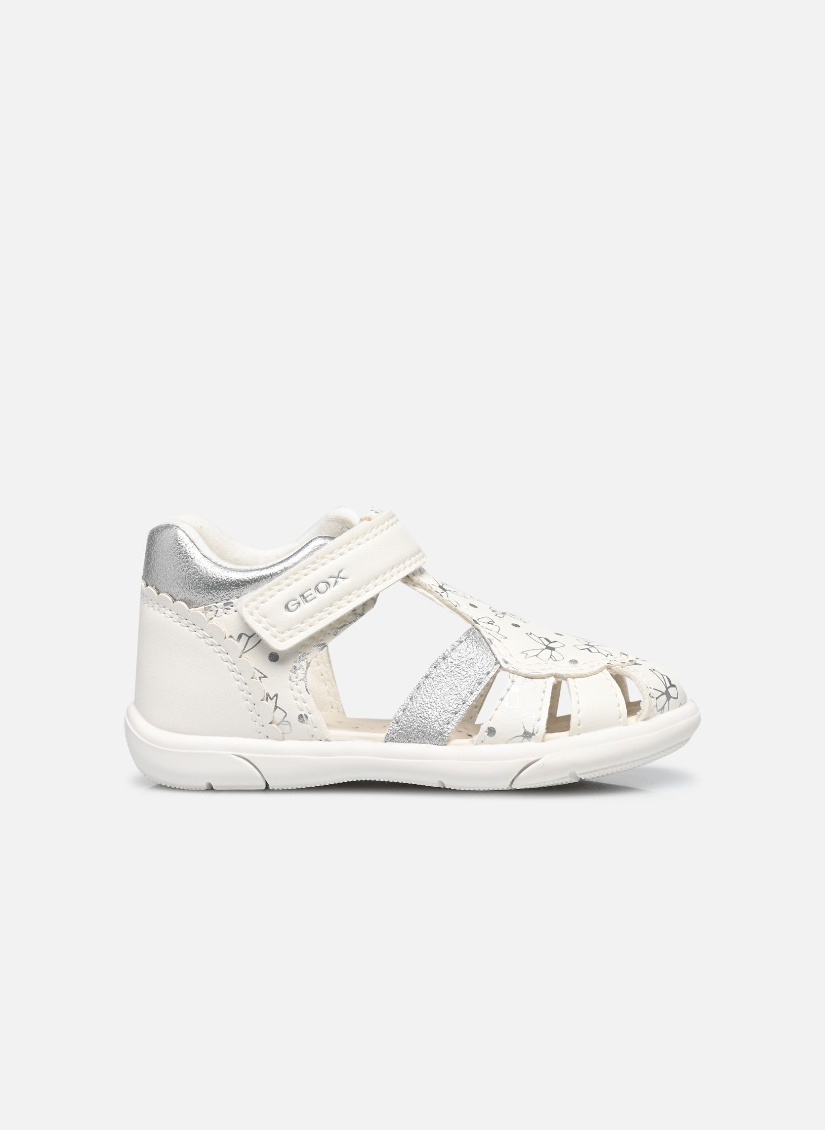 Sandales B SANDAL ZAPITO GIRL fille blanc Geox Sandales B SANDAL ZAPITO GIRL fille blanc BLANC / ARGENT