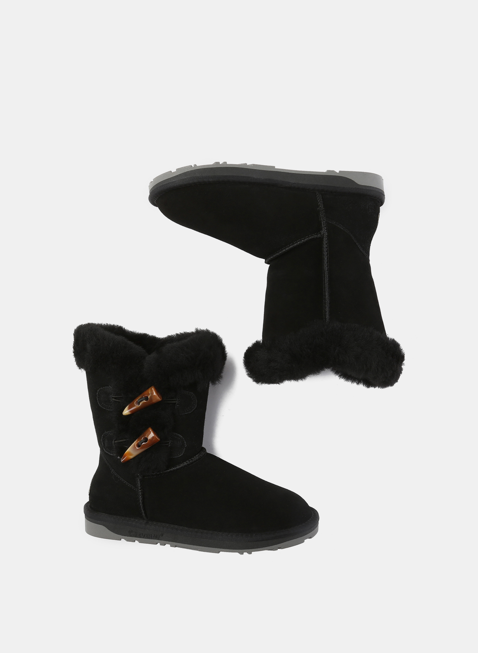 Bottines Femme En Daim - Talon Bloc, Bout Pointu, Boucle, Fermeture Zip - 7