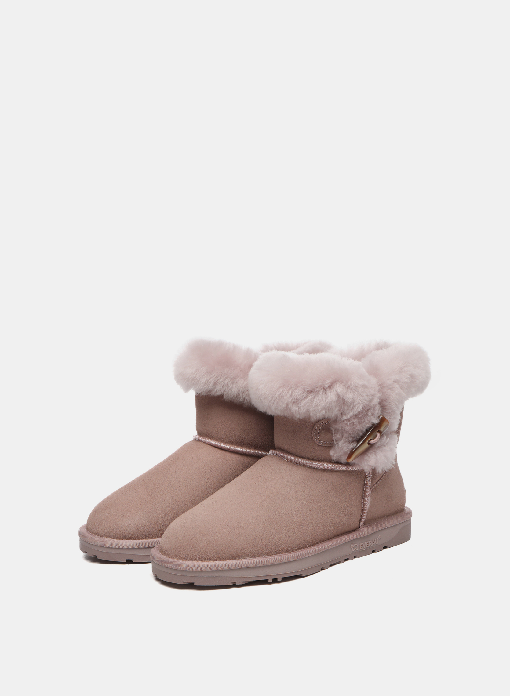 Bottes Bottines mini femme avec fermoir corne - Robin femme rose EverAu Australia Bottes Bottines mini femme avec fermoir corne - Robin femme rose pink
