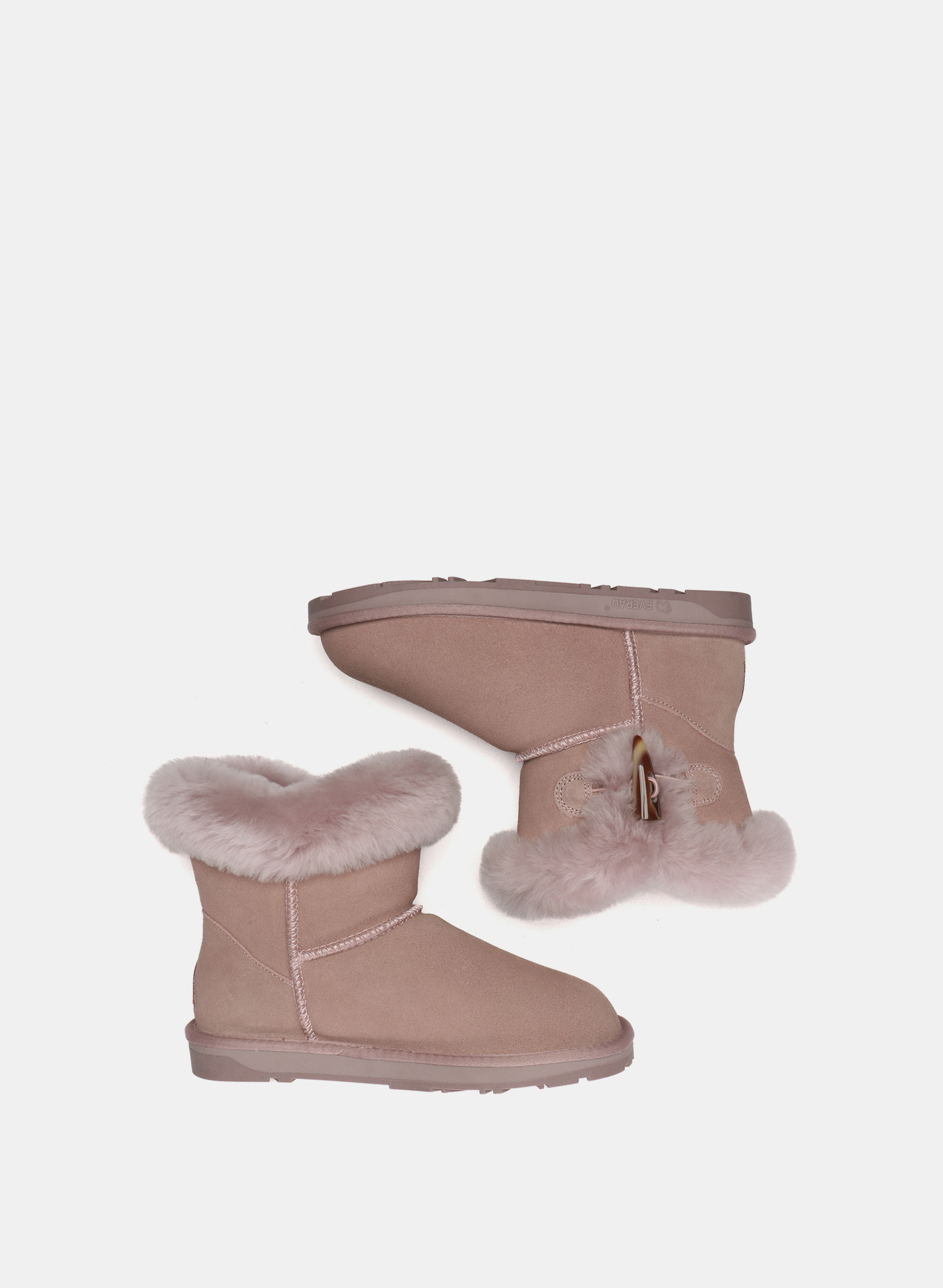 Bottes Bottines mini femme avec fermoir corne - Robin femme rose EverAu Australia Bottes Bottines mini femme avec fermoir corne - Robin femme rose pink