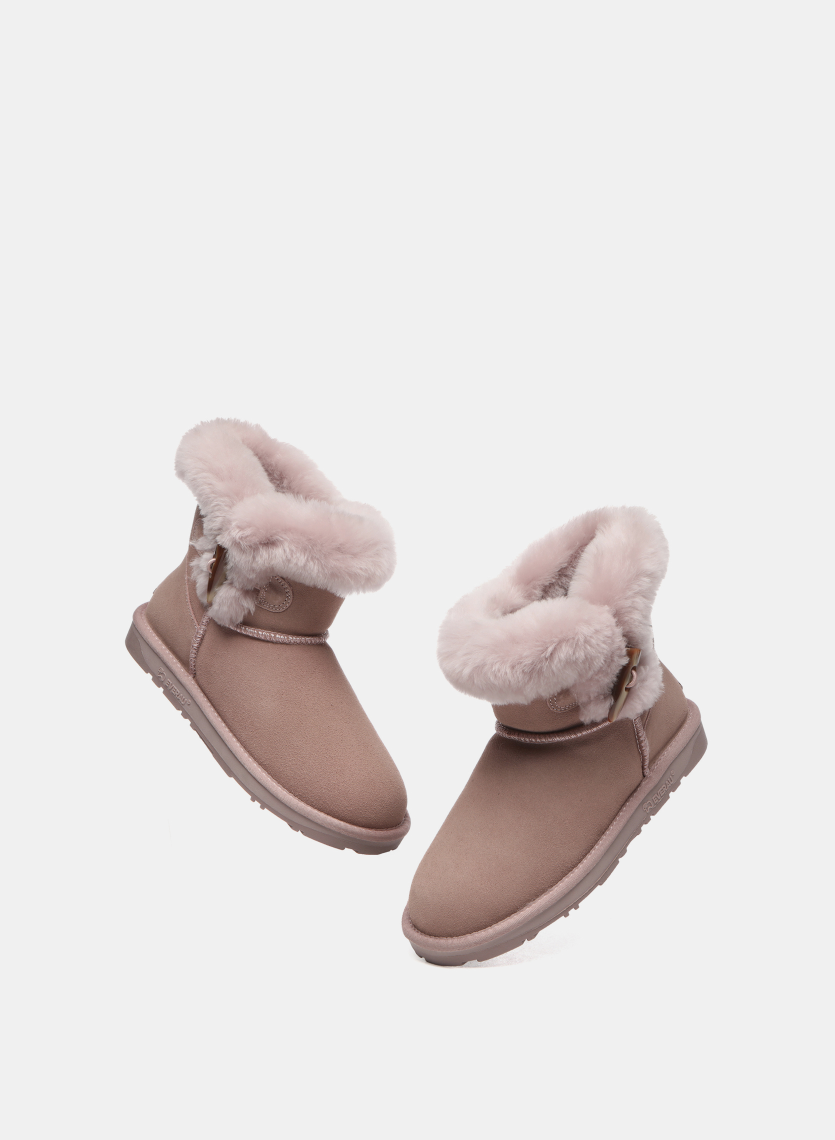 Bottes Bottines mini femme avec fermoir corne - Robin femme rose EverAu Australia Bottes Bottines mini femme avec fermoir corne - Robin femme rose pink
