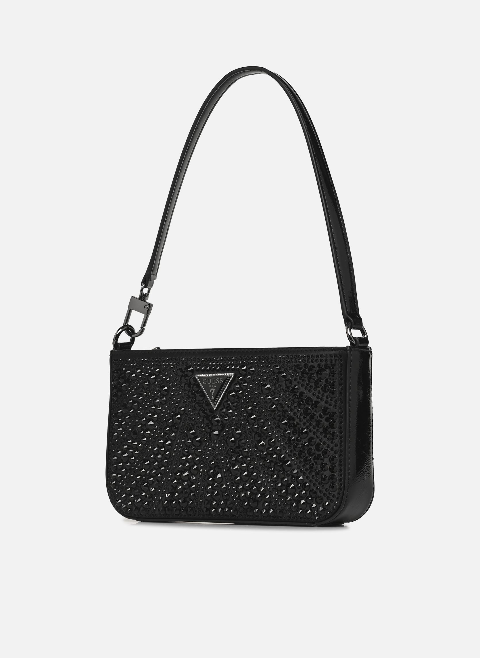 Sacs bandoulière BEAUVOIR MINI TOP ZIP SHDR BAG femme noir Guess Sacs bandoulière BEAUVOIR MINI TOP ZIP SHDR BAG femme noir BLACK