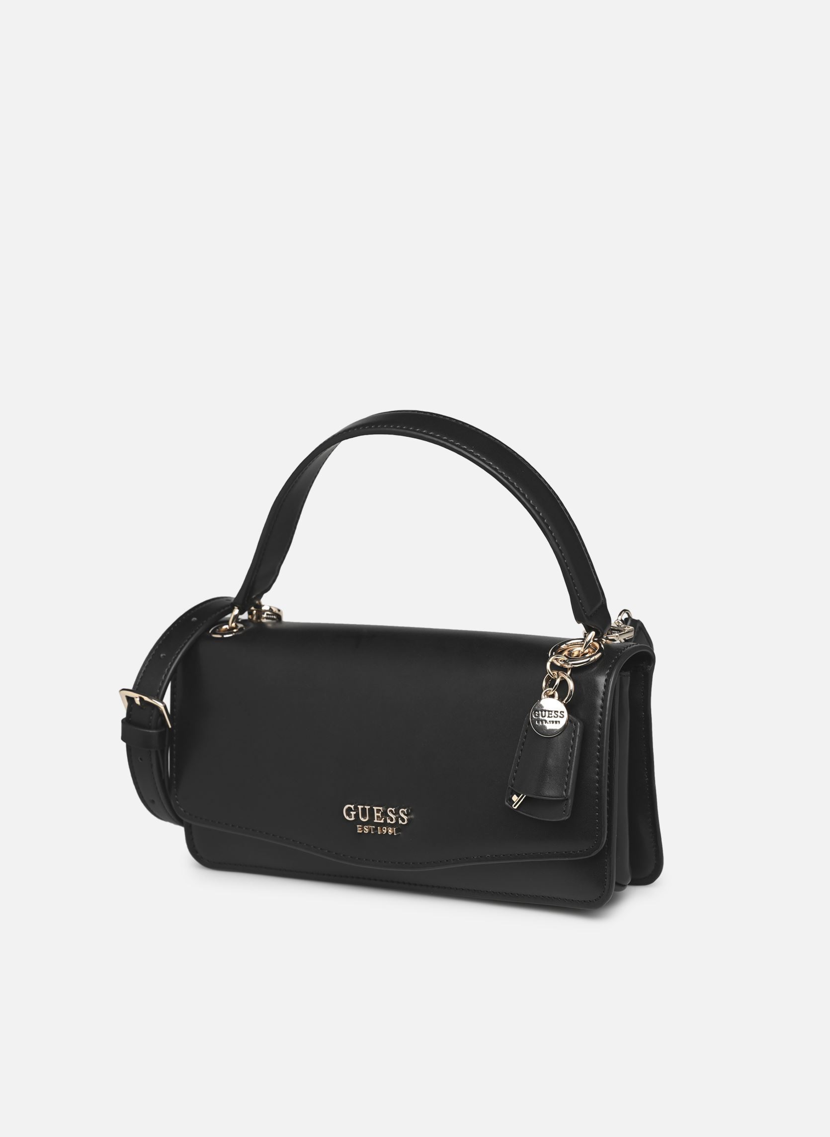 Bandolera ECO EVAINE TOP HANDLE FLAP mujer negro Guess Bandolera ECO EVAINE TOP HANDLE FLAP mujer negro BLACK