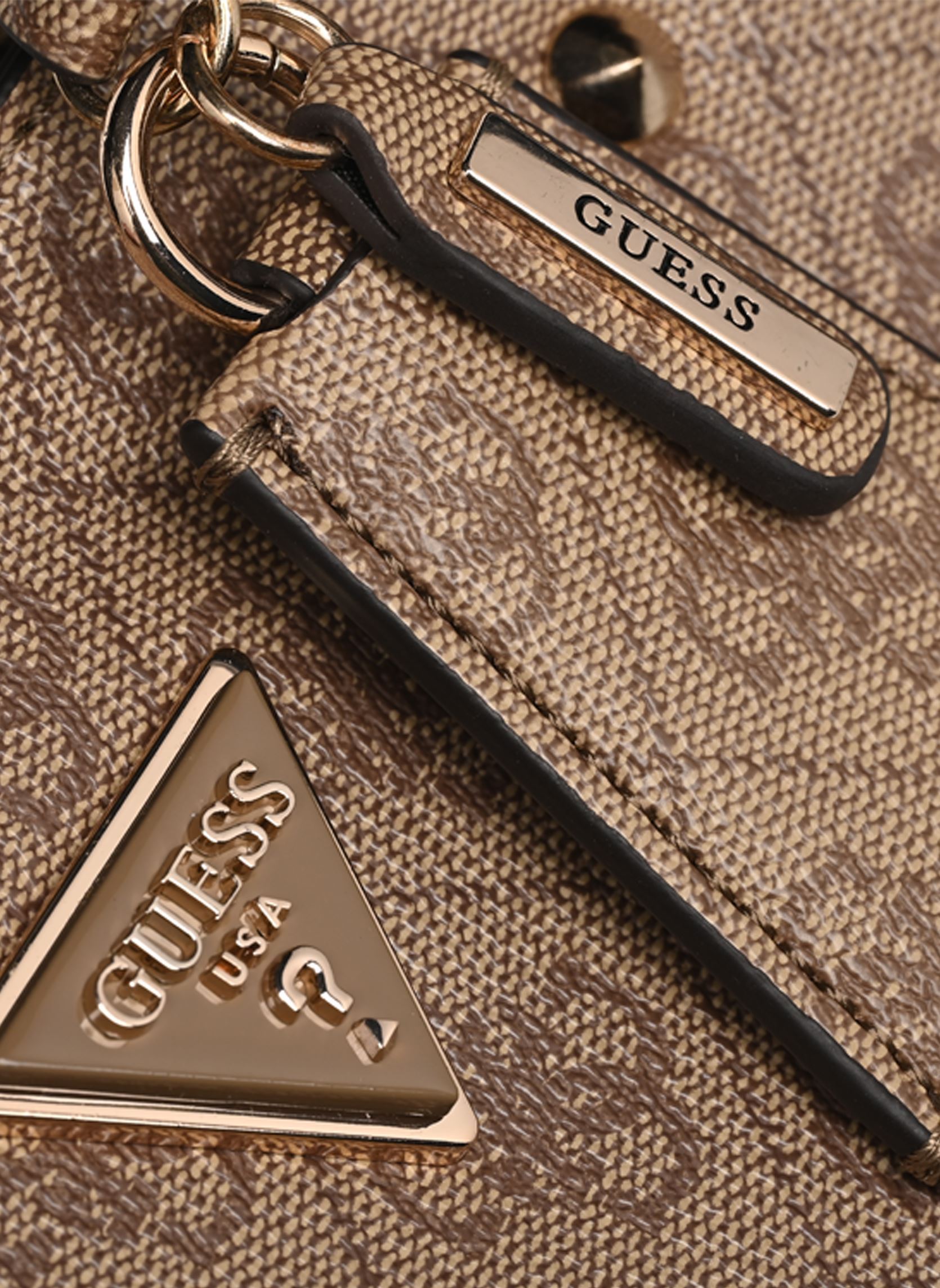Borse a tracolla MERIDIAN SHOULDER SATCHEL donna marrone Guess Borse a tracolla MERIDIAN SHOULDER SATCHEL donna marrone LATTE LOGO