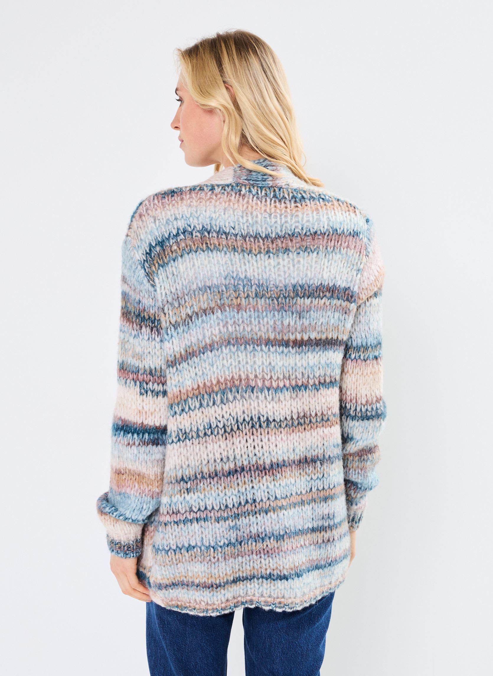 Gilets LADIES KNITTED CARDIGAN LA1413CN femme bleu Molly Bracken Gilets LADIES KNITTED CARDIGAN LA1413CN femme bleu DUCK BLUE