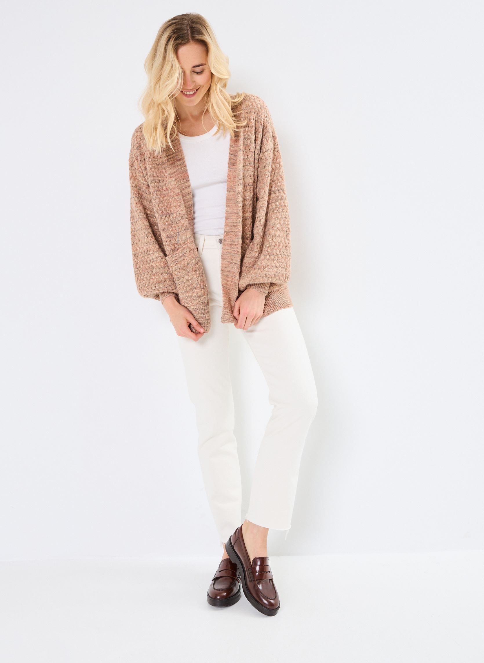 Vesten LADIES KNITTED CARDIGAN LA1628CN dames roze Molly Bracken Vesten LADIES KNITTED CARDIGAN LA1628CN dames roze PINK VINTAGE