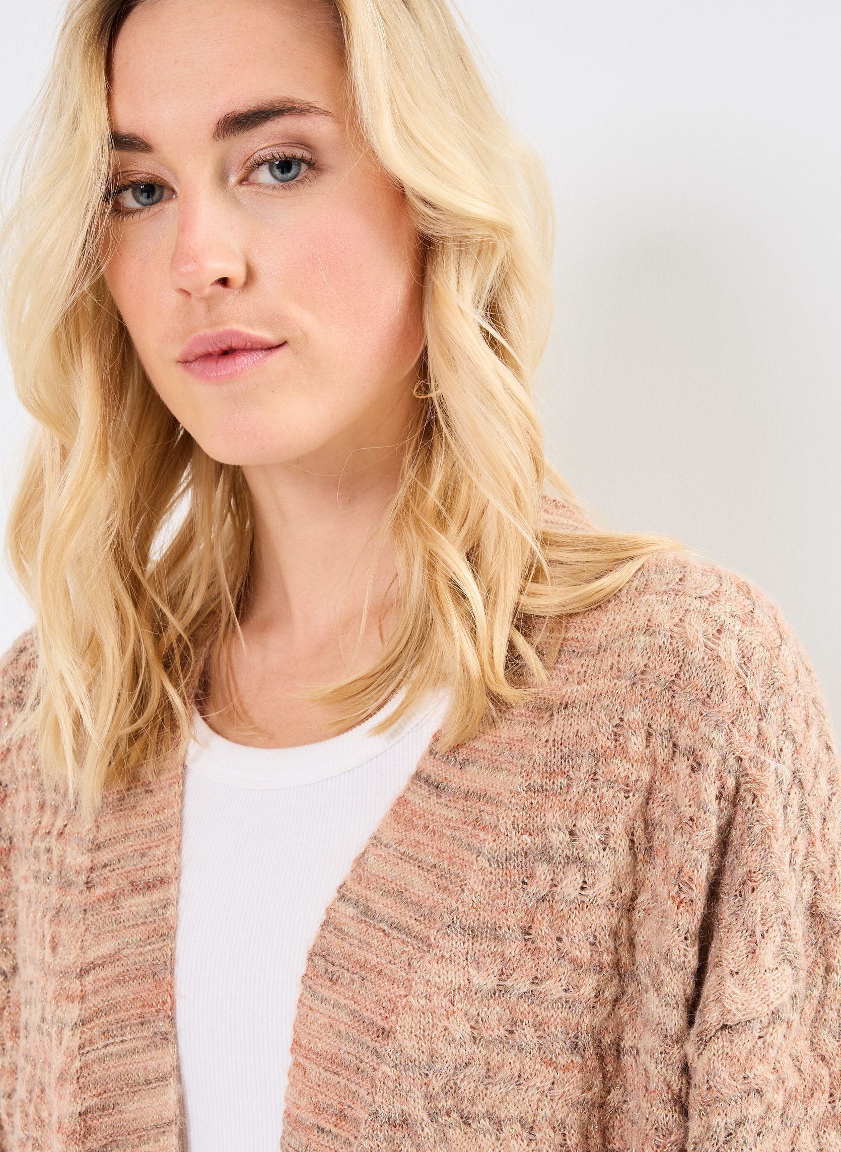 Vesten LADIES KNITTED CARDIGAN LA1628CN dames roze Molly Bracken Vesten LADIES KNITTED CARDIGAN LA1628CN dames roze PINK VINTAGE