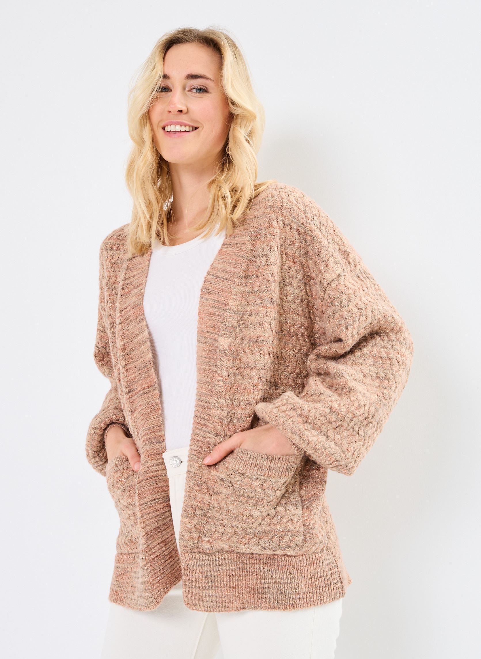 Vesten LADIES KNITTED CARDIGAN LA1628CN dames roze Molly Bracken Vesten LADIES KNITTED CARDIGAN LA1628CN dames roze PINK VINTAGE
